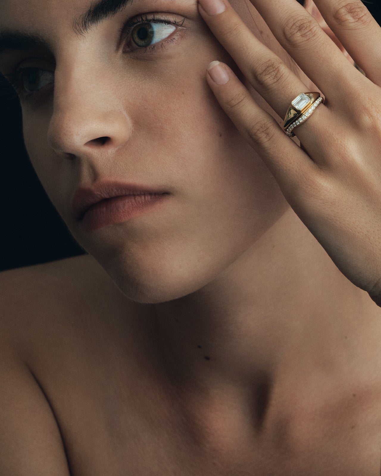 Min Ring Diamond Solid Gold