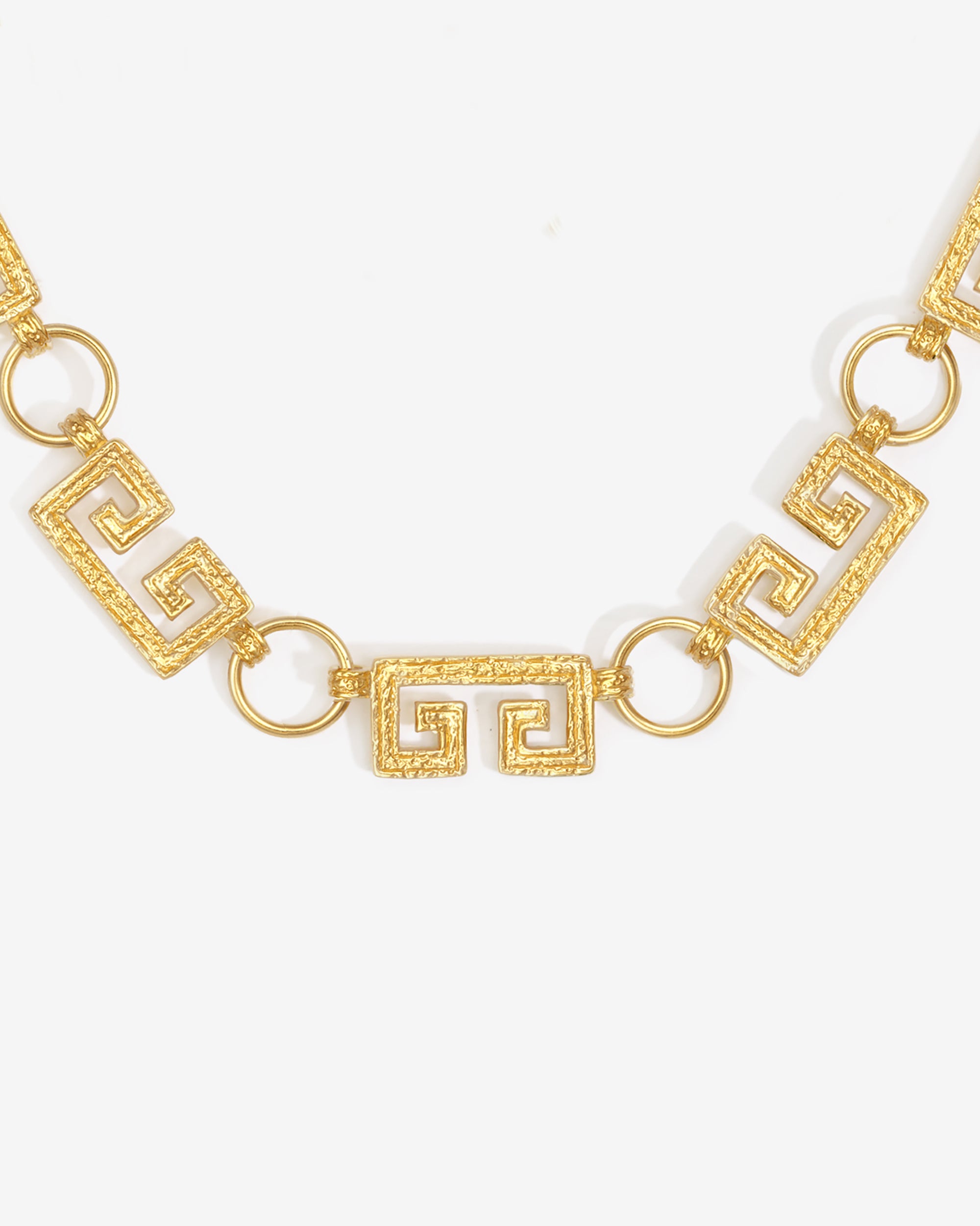 Greca Chain Necklace Gold Vermeil