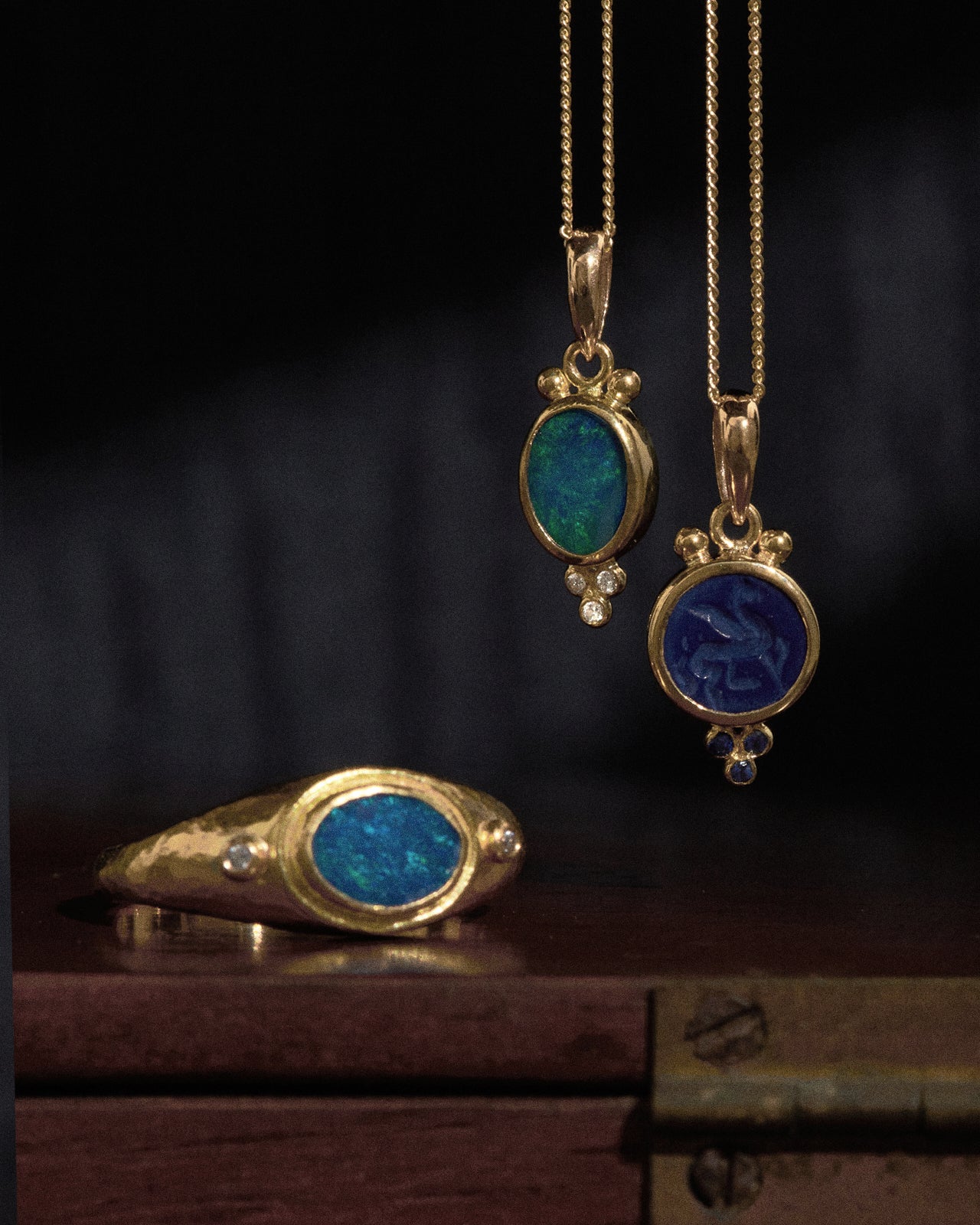 Ceren Ring Opal Solid Gold