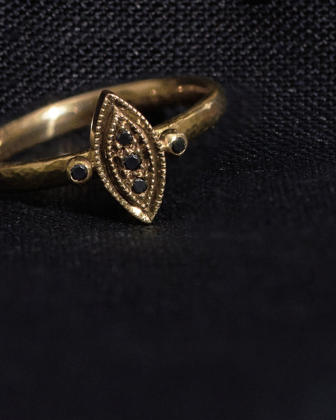 Kassandra Ring Black Diamond Solid Gold