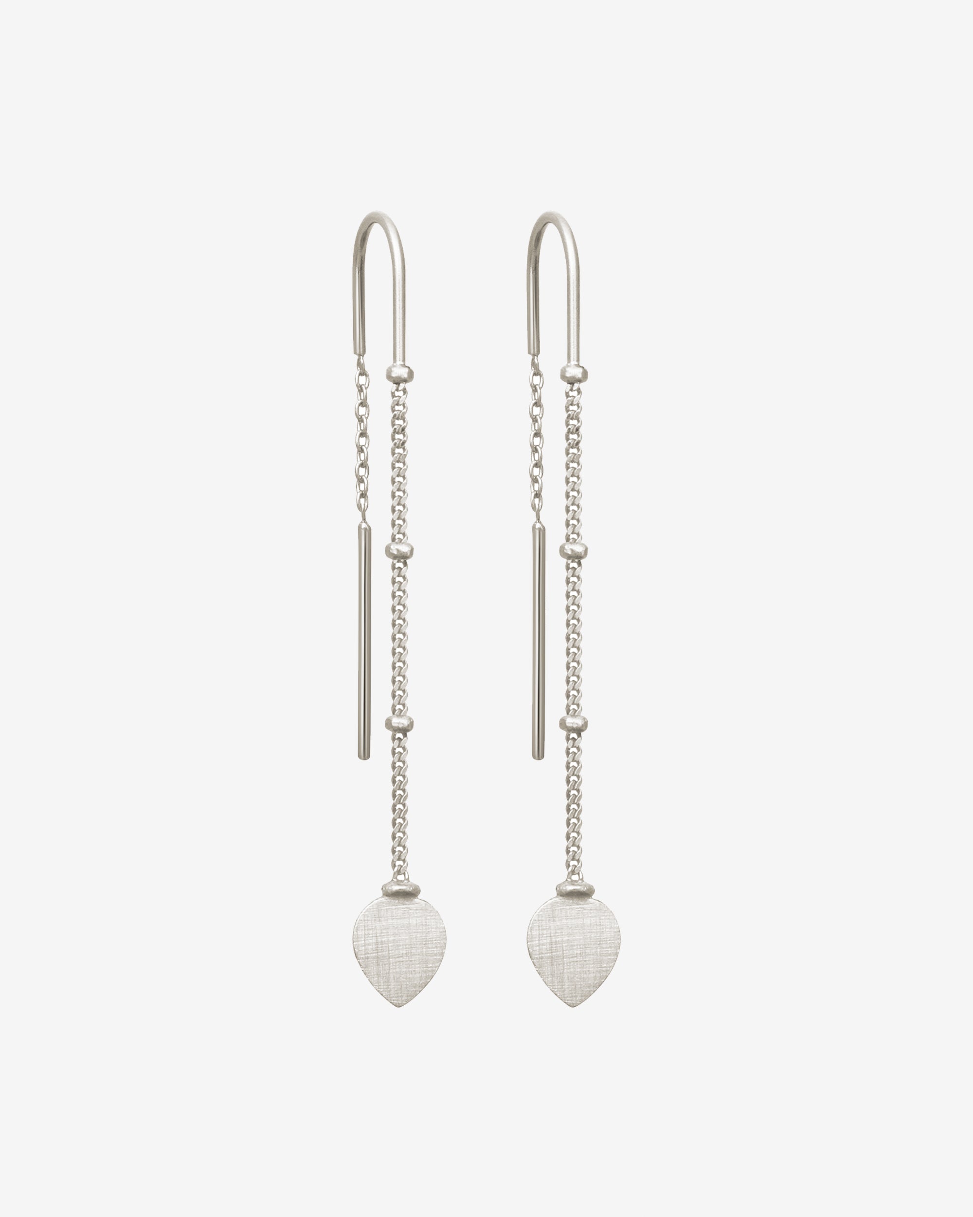 Hanging Lotus Earrings Silver