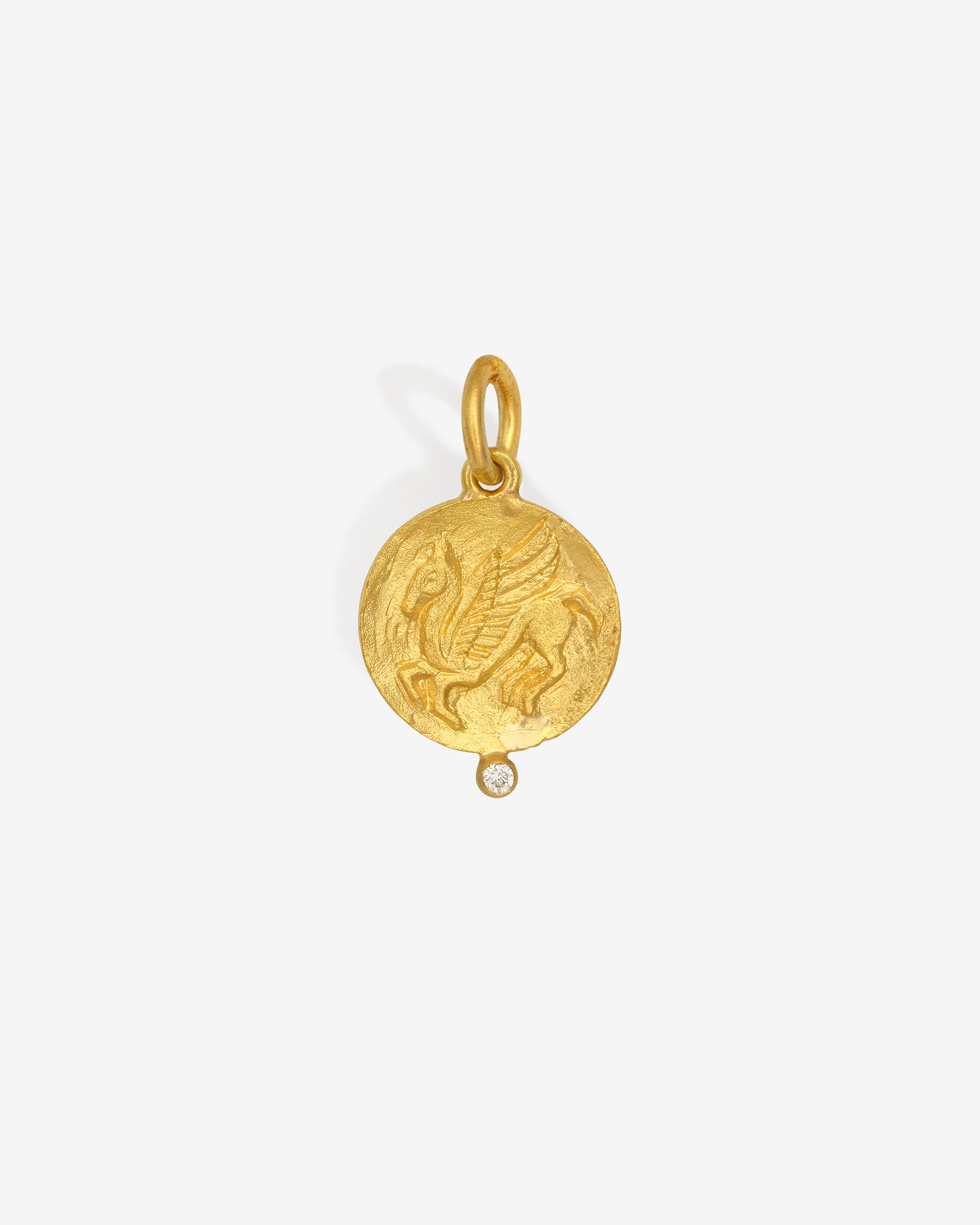 Hatti Coin Pendant Diamond Solid Gold