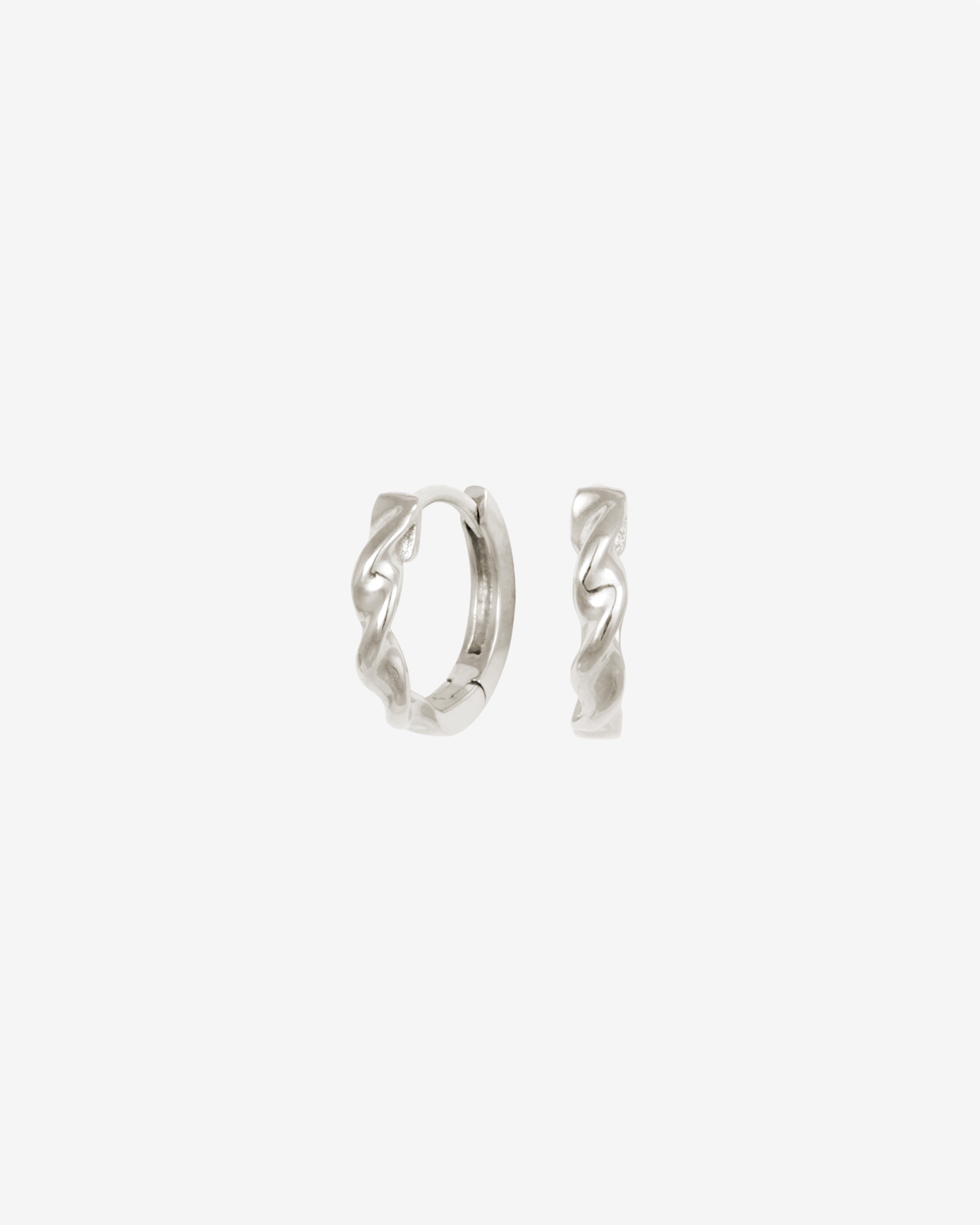 Helix Huggie Earrings Silver