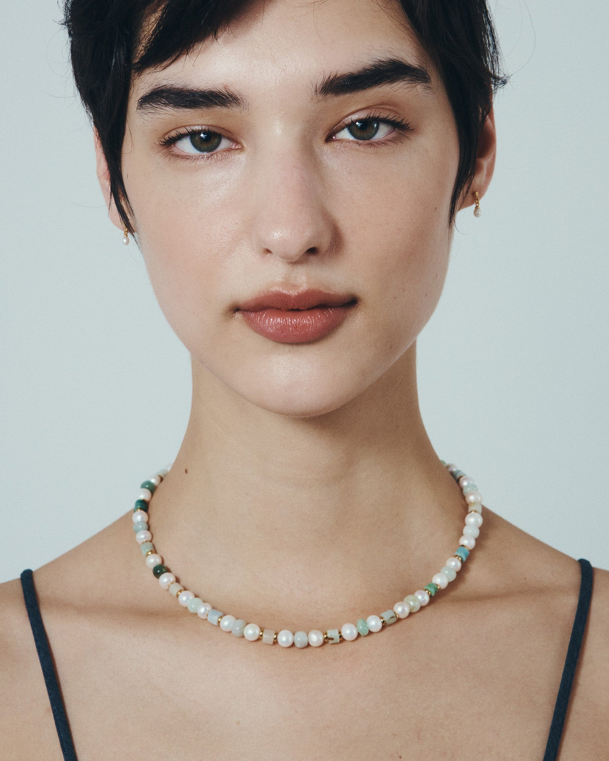 Hydra Necklace and Hydra Earrings in Gold Vermeil, worn