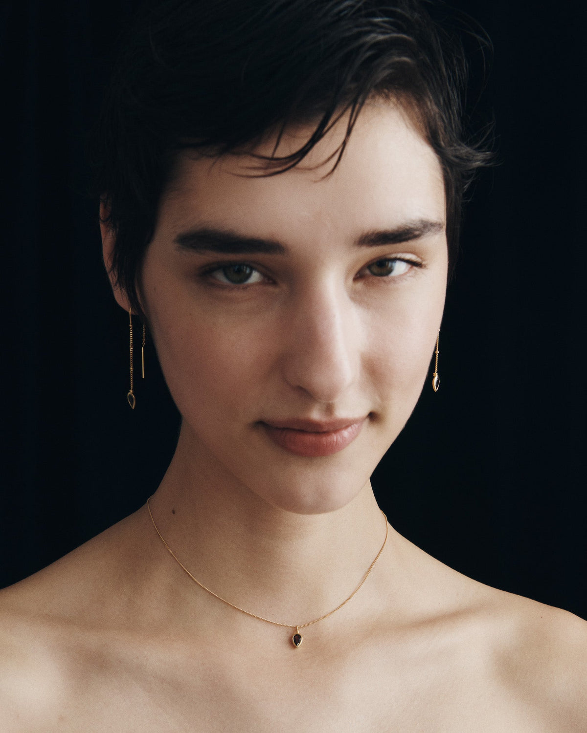 Ignis Necklace Gold Vermeil, worn