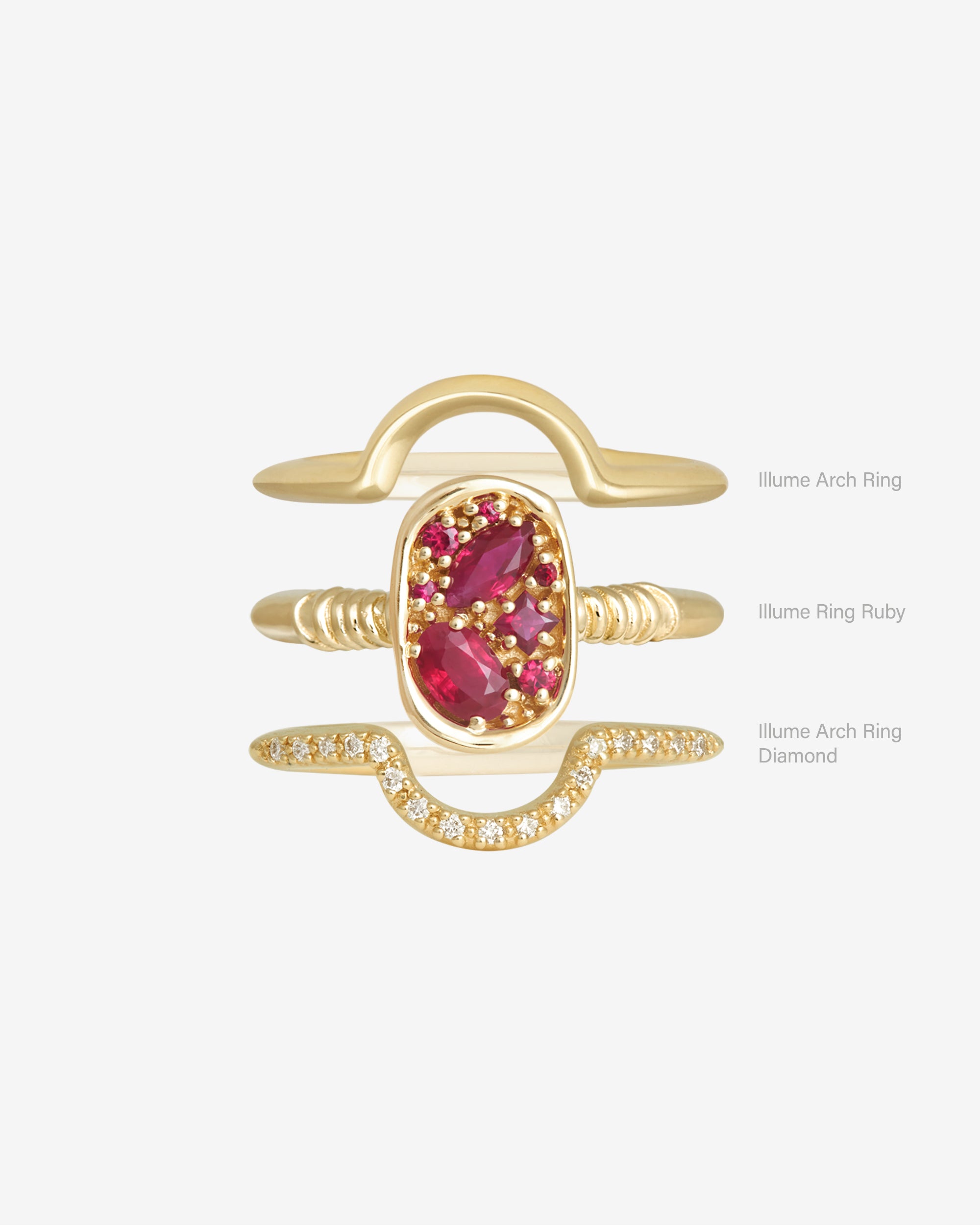 Illume Ring Ruby Solid Gold