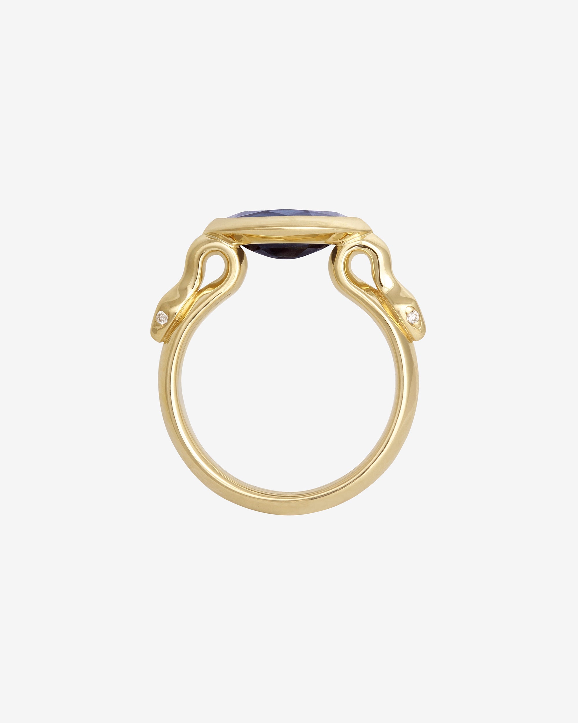 Juno Ring Sapphire Diamond Solid Gold