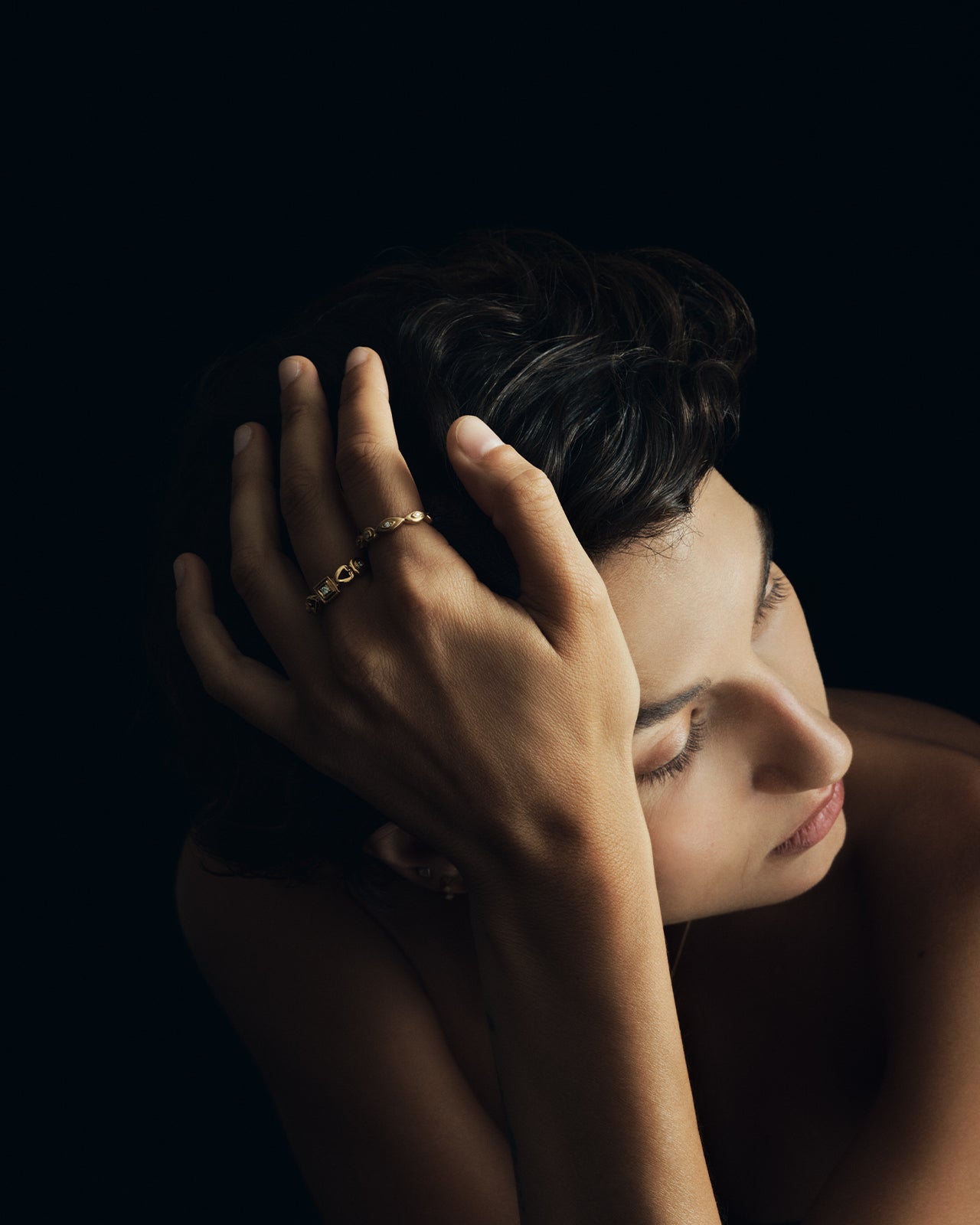 Kassandra Half Eternity Ring Solid Gold