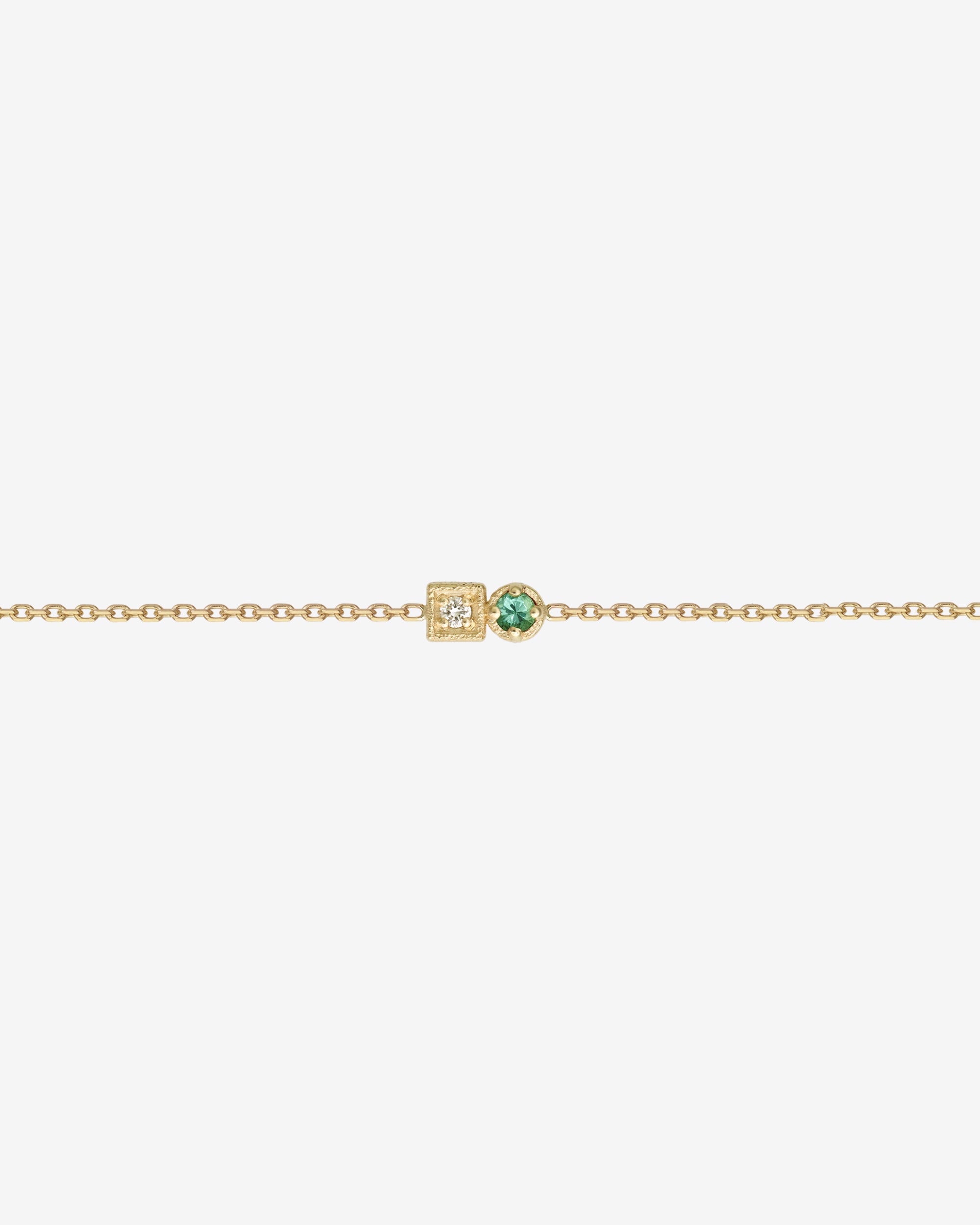 Lenci Bracelet Emerald Diamond Solid Gold