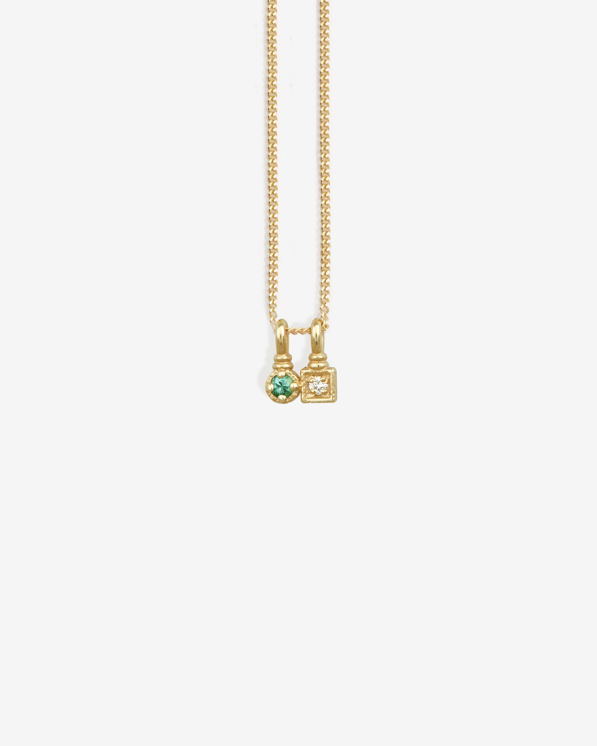 Lenci Necklace Emerald Solid Gold