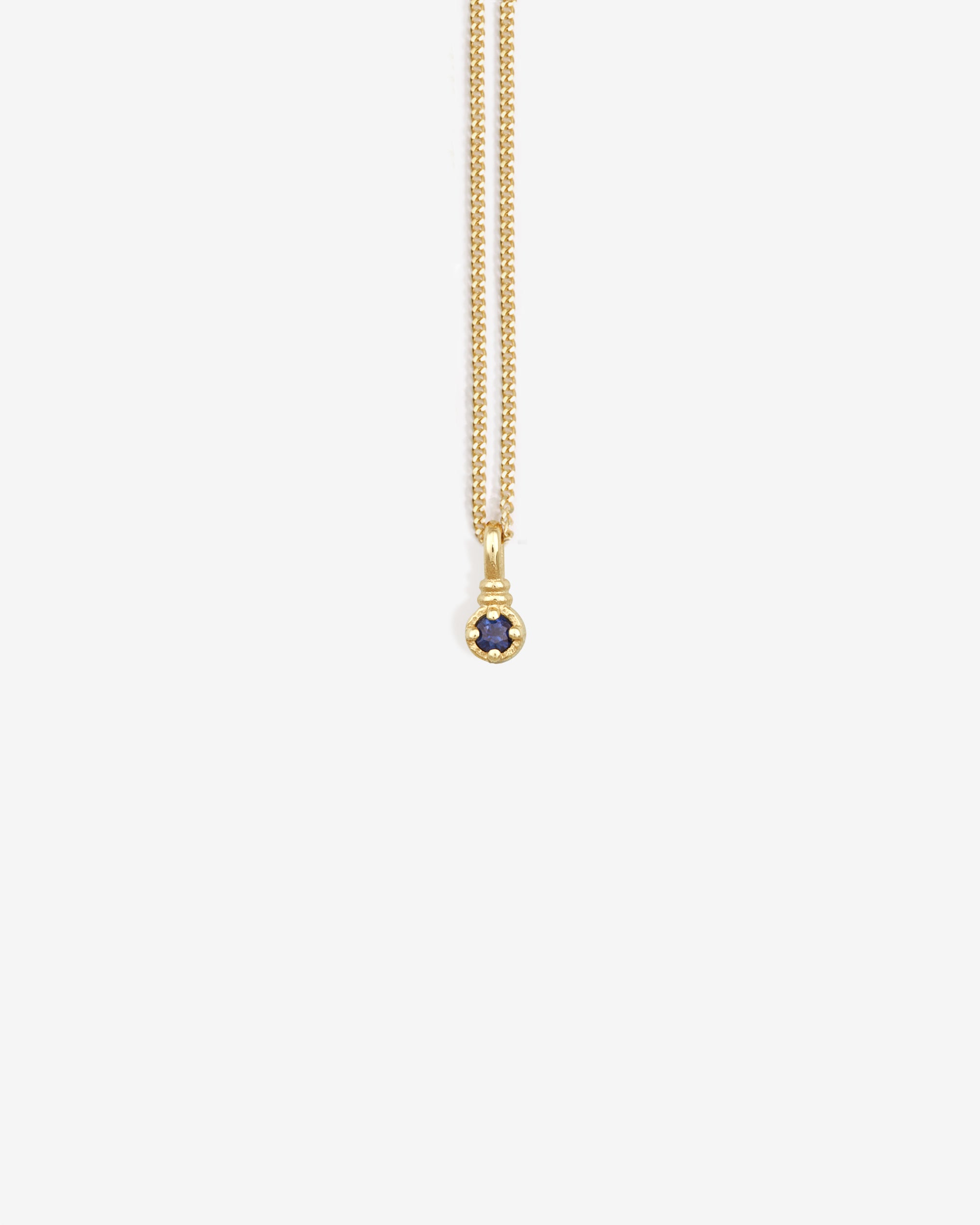 Leto Necklace Sapphire Solid Gold