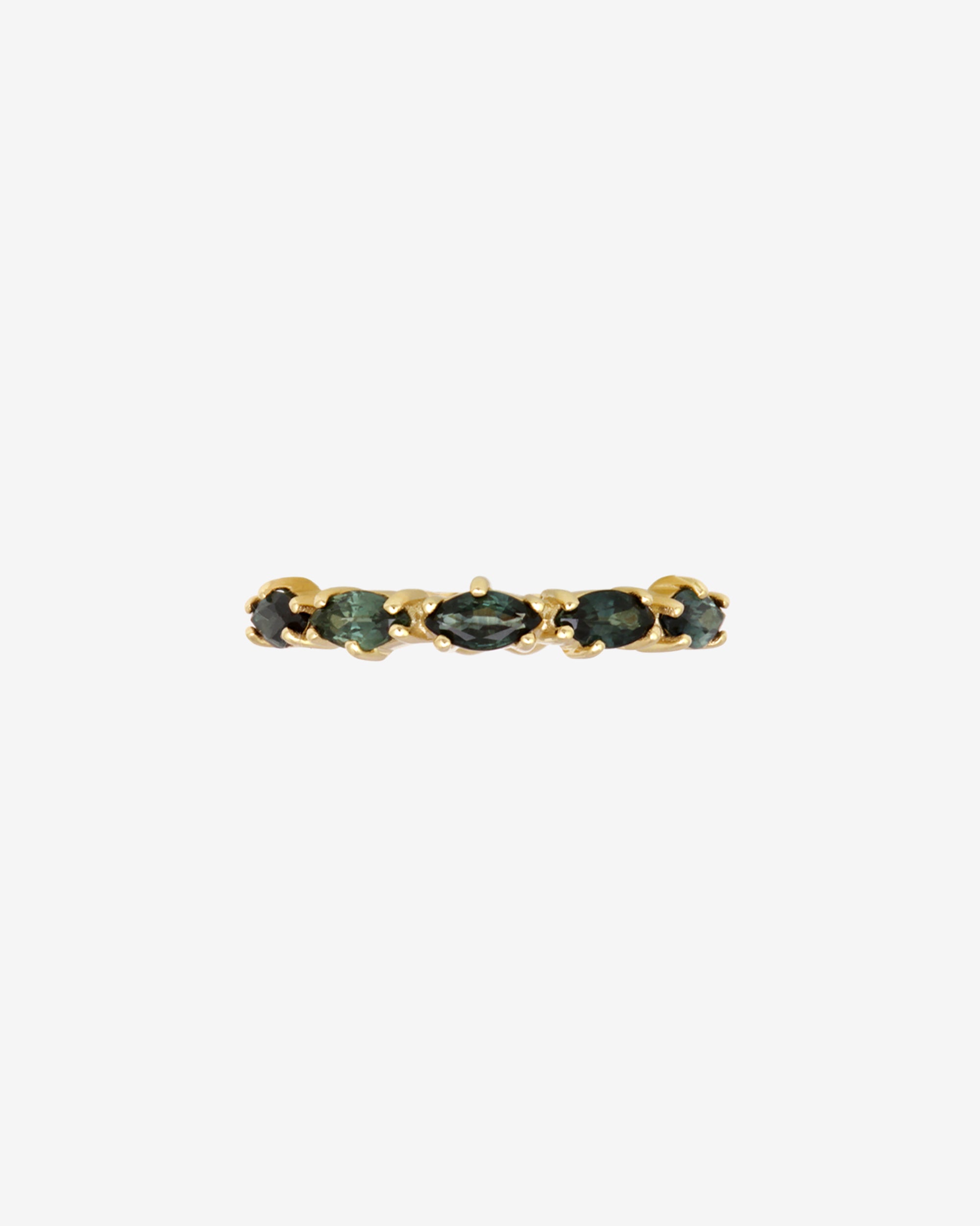 Love Knot Ring Teal Sapphire Solid Gold