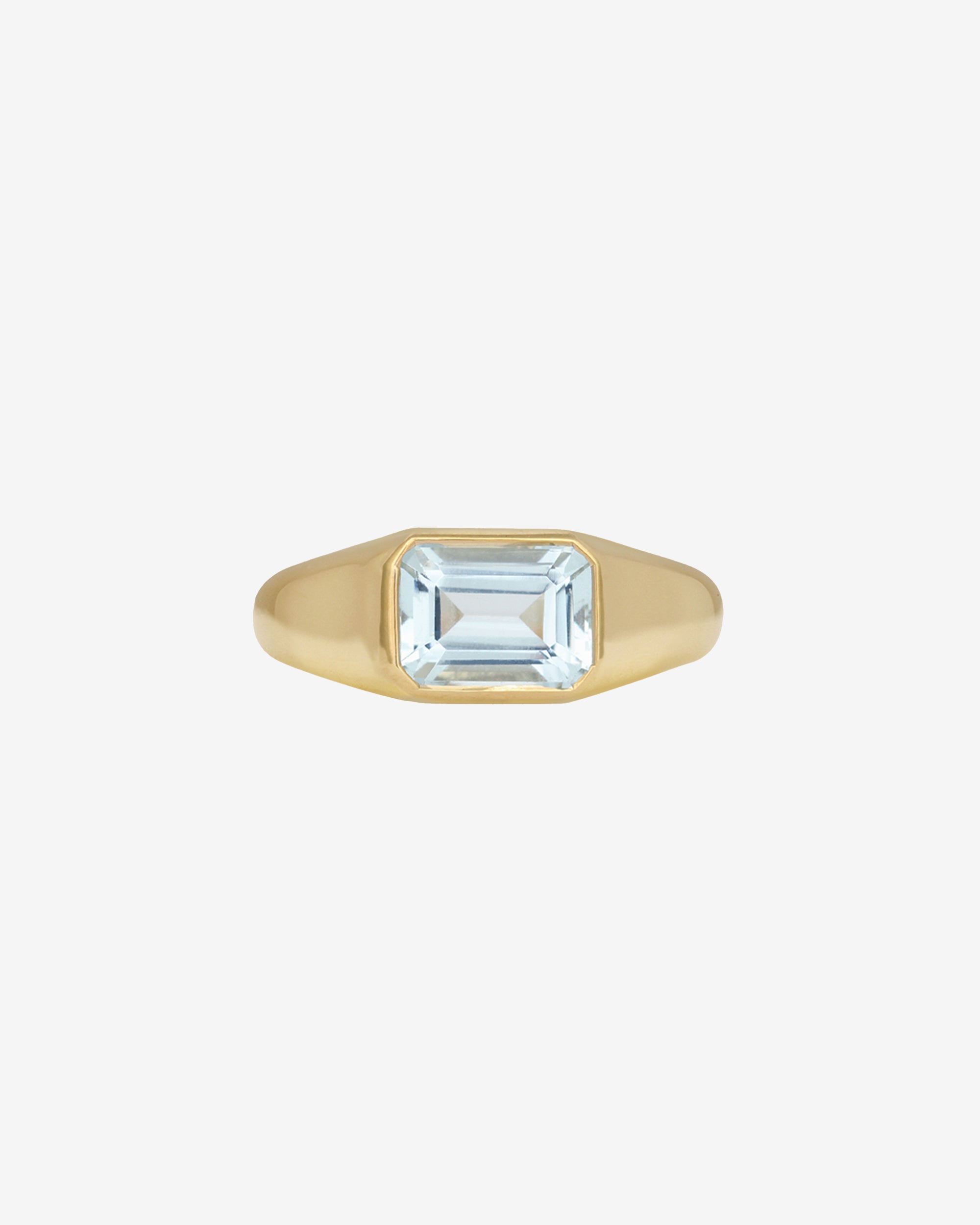 Lucca Ring Aquamarine Solid Gold