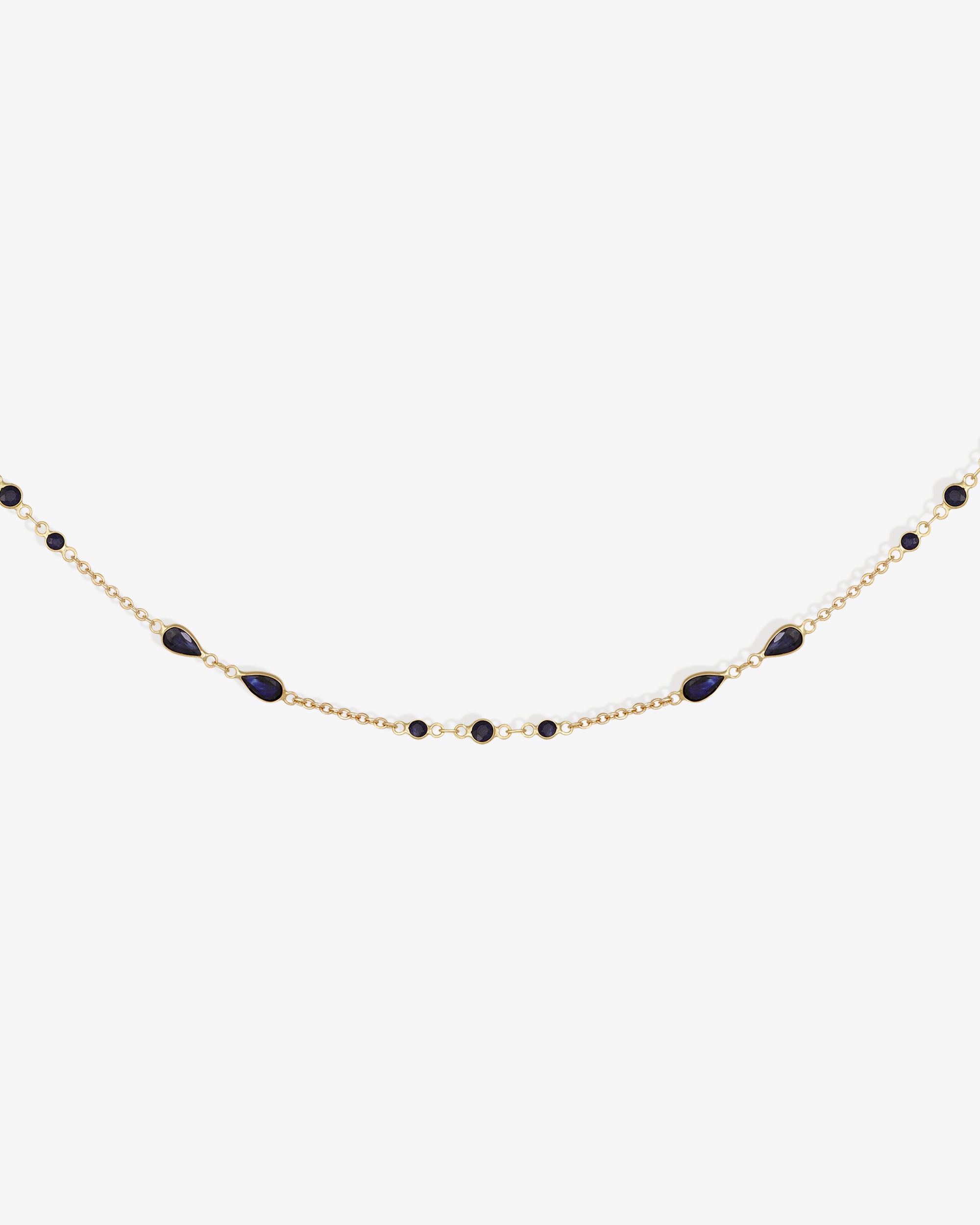 Lucia Pear Necklace Solid Gold