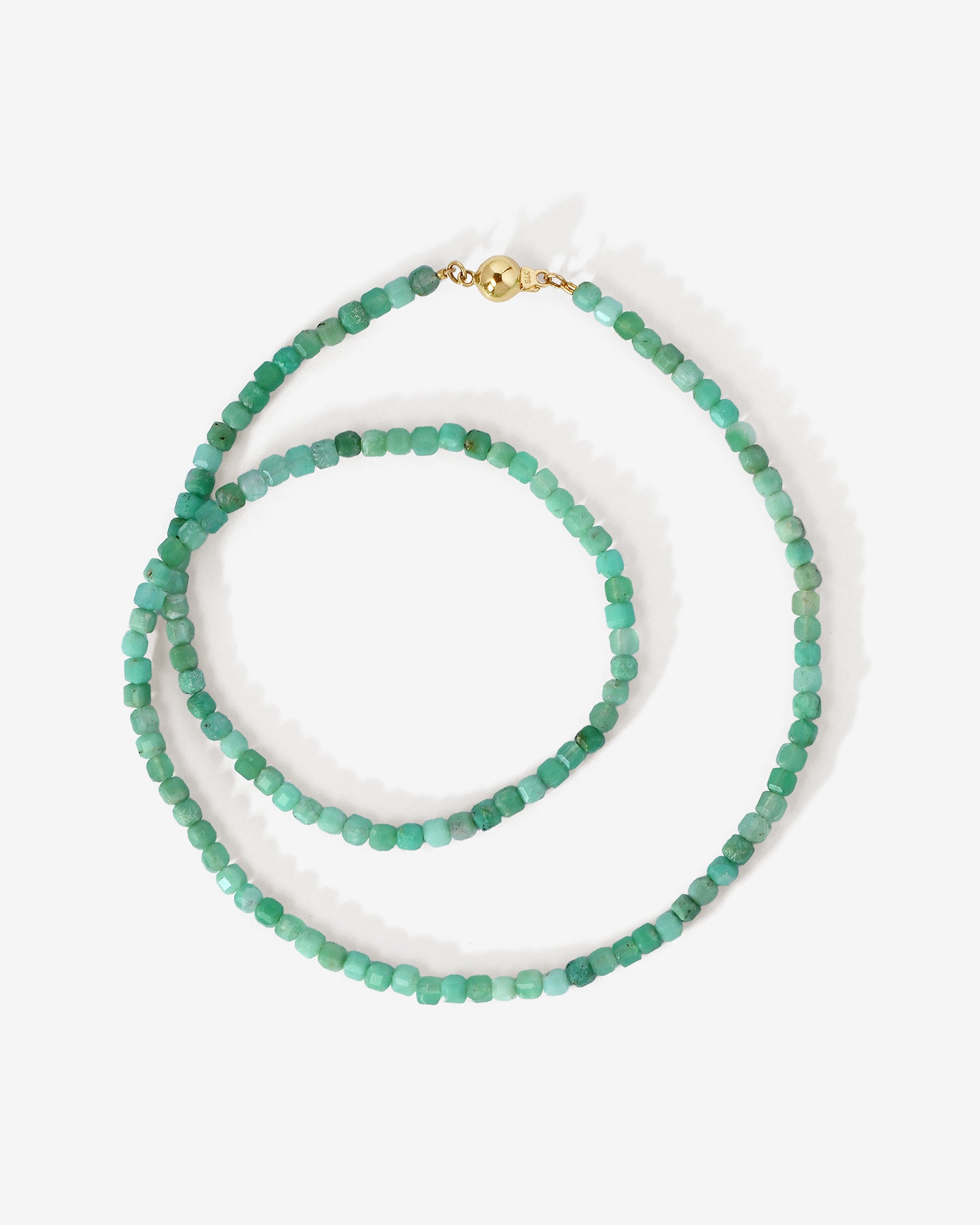 Lucien Crysophase Bead Necklace Solid Gold