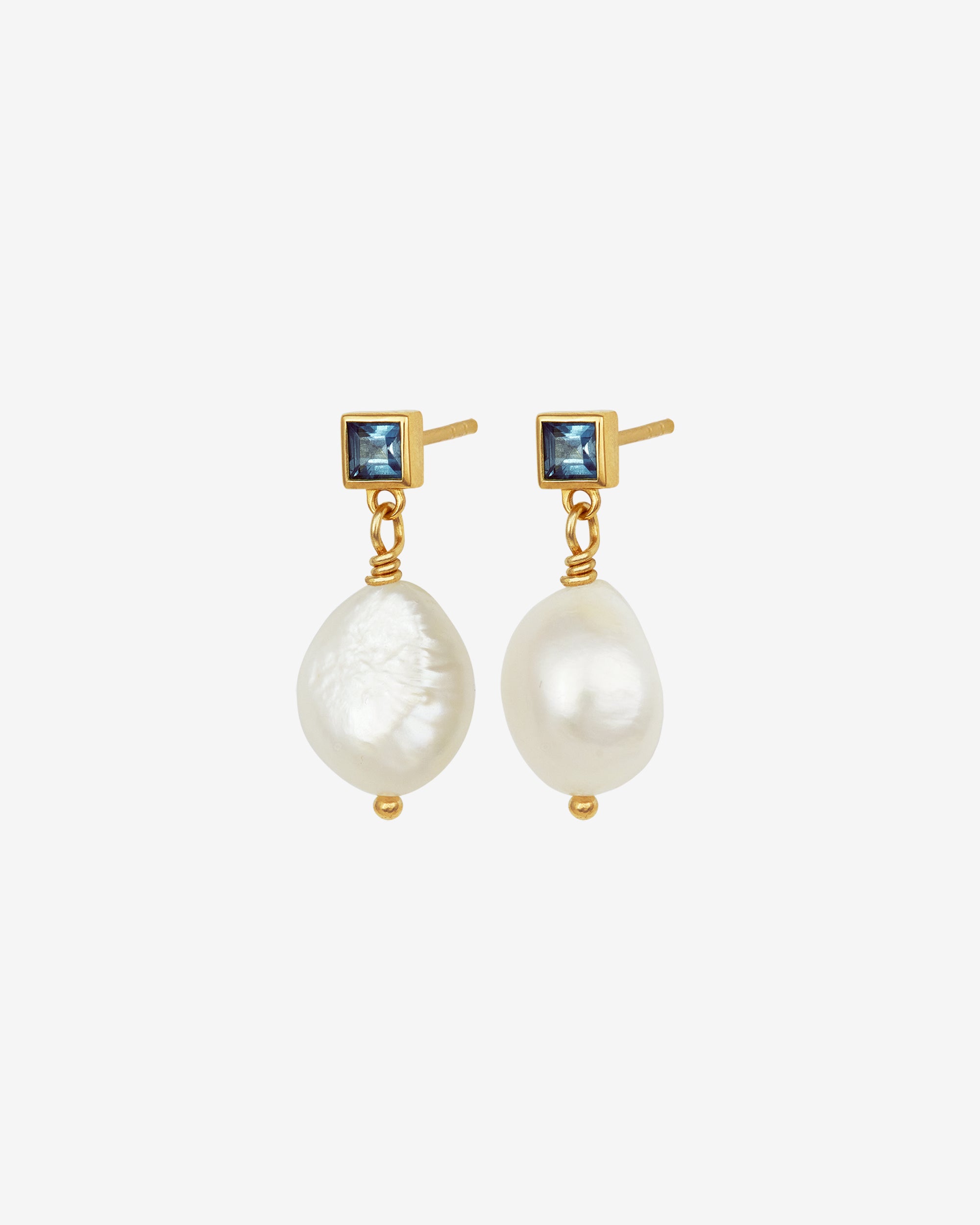 Lulu Earrings Pearl Gold Vermeil