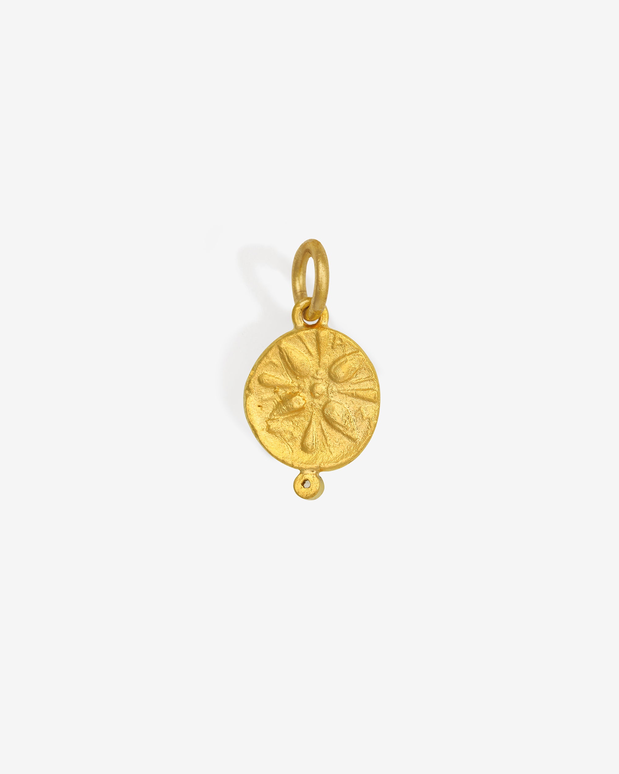 Macedon Coin Pendant Diamond Solid Gold