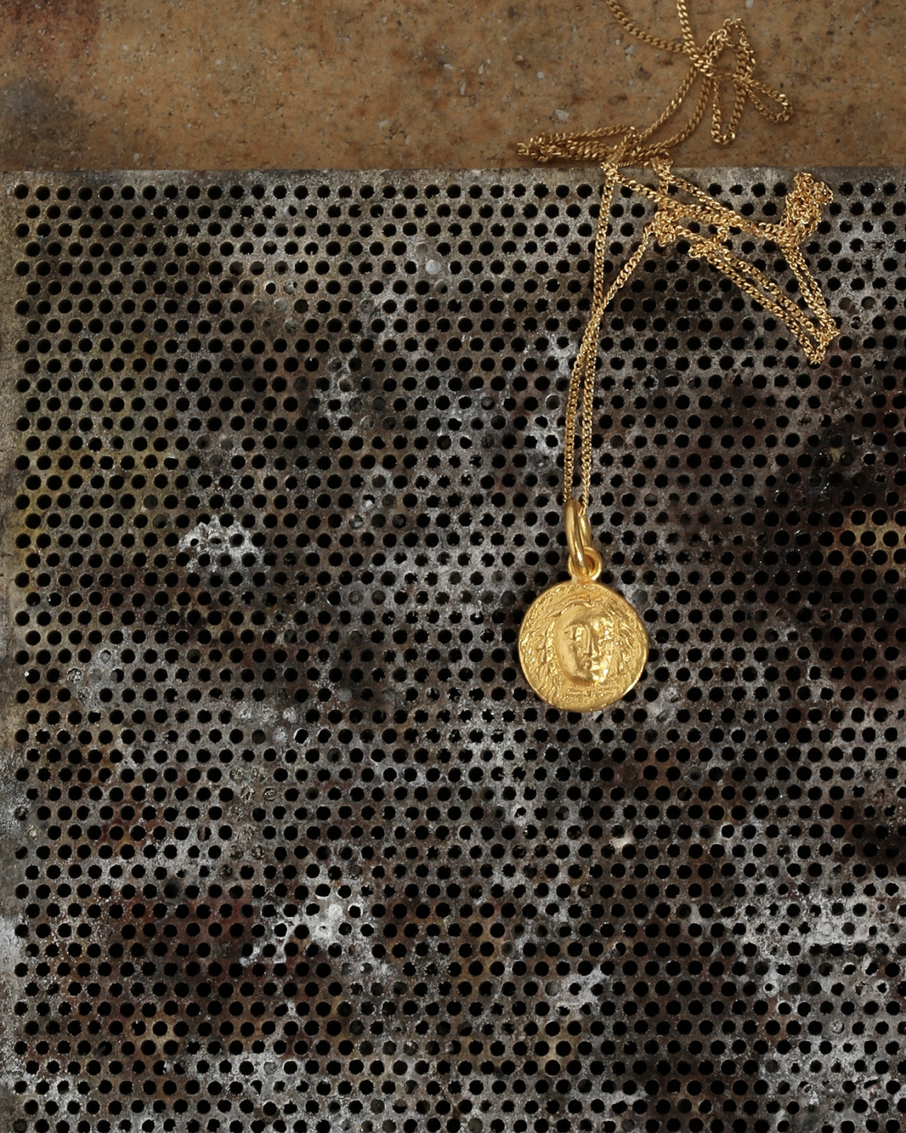 Macedon Coin Necklace Solid Gold