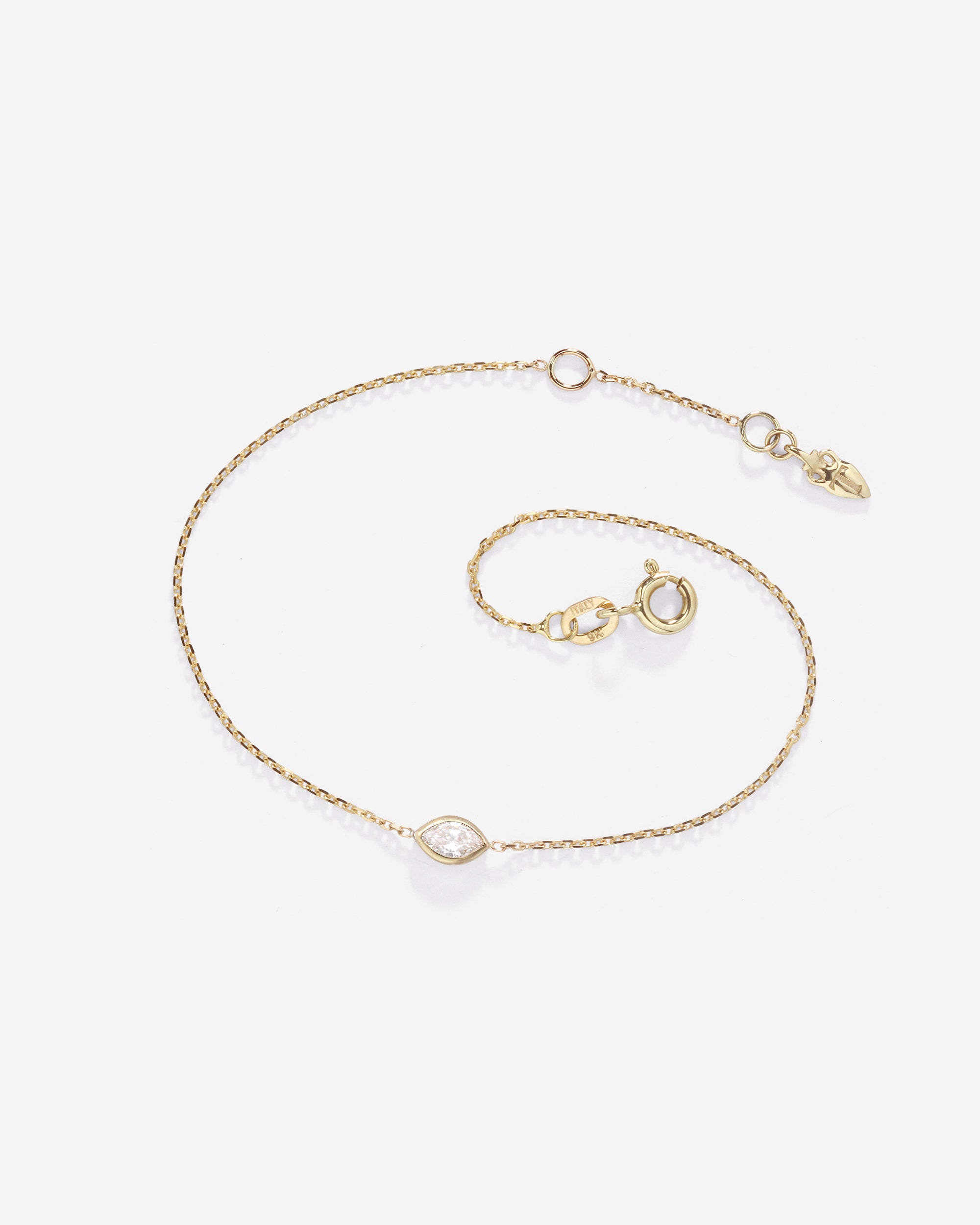 Marquise Bracelet Diamond Solid Gold