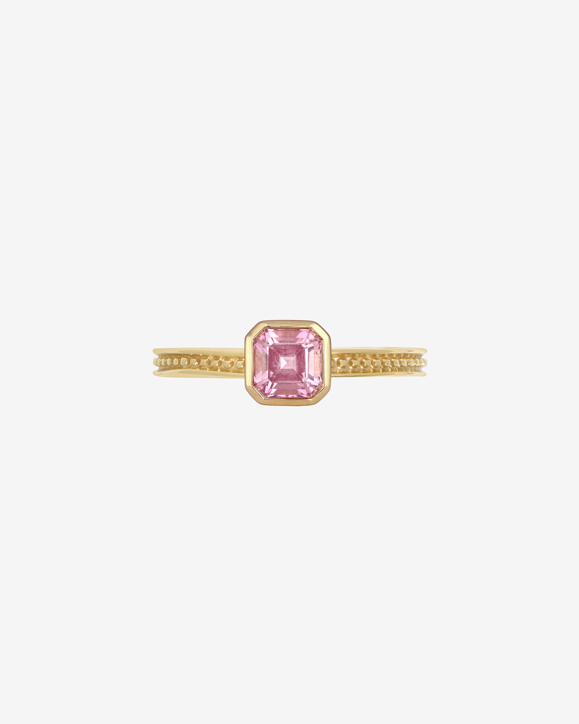 Mila Square Ring 0.79ct Pink Tourmaline Solid Gold