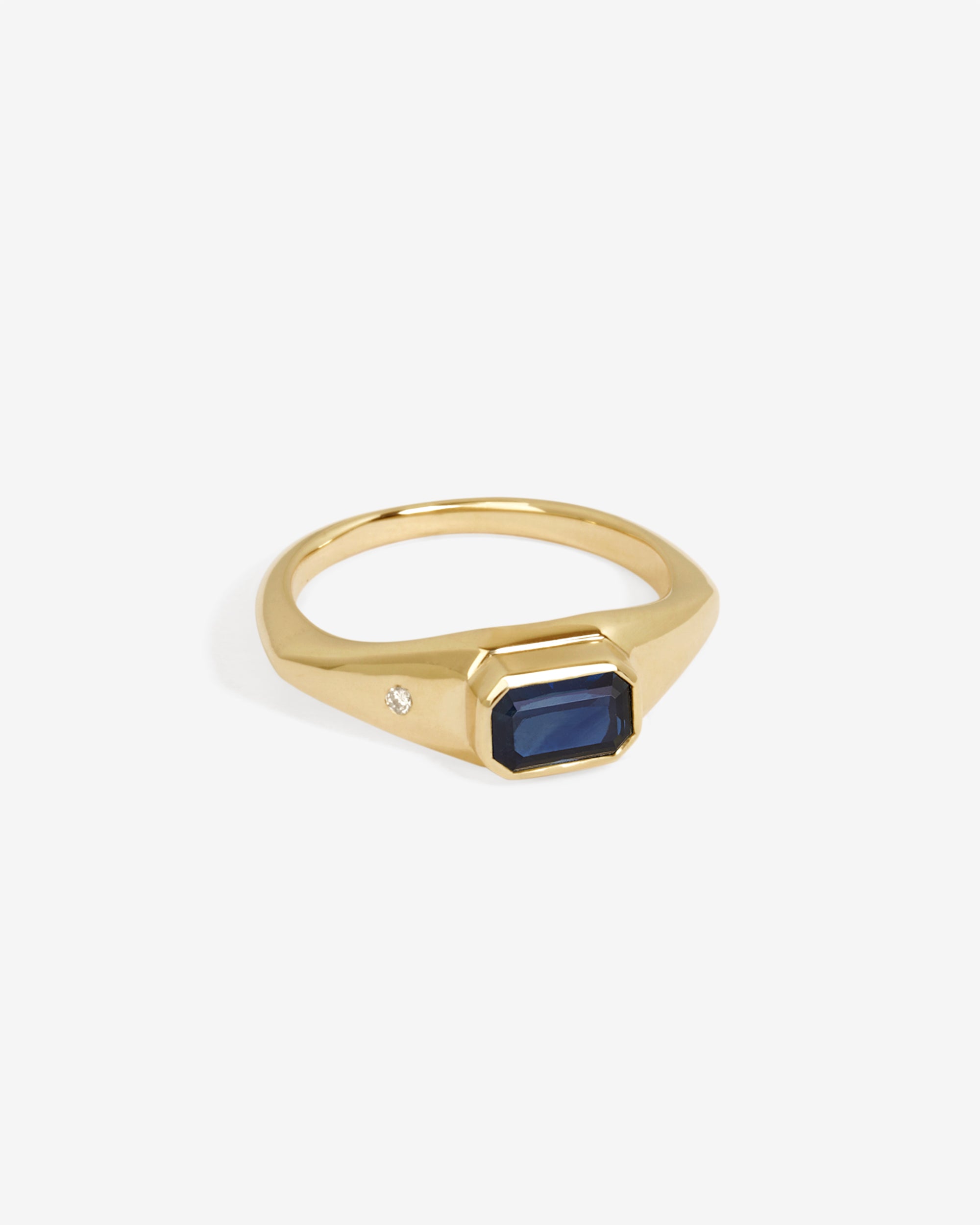 Min Ring Barion Blue Sapphire Solid Gold