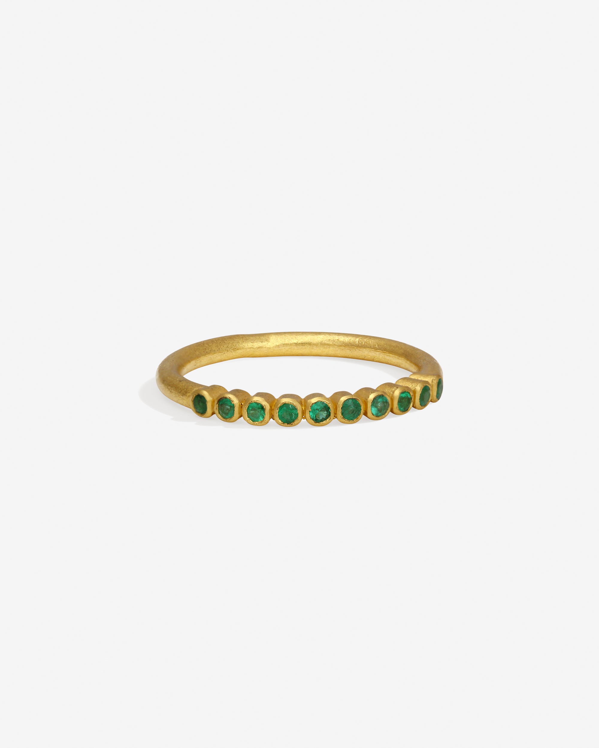 Miri Half Eternity Ring Emerald Solid Gold