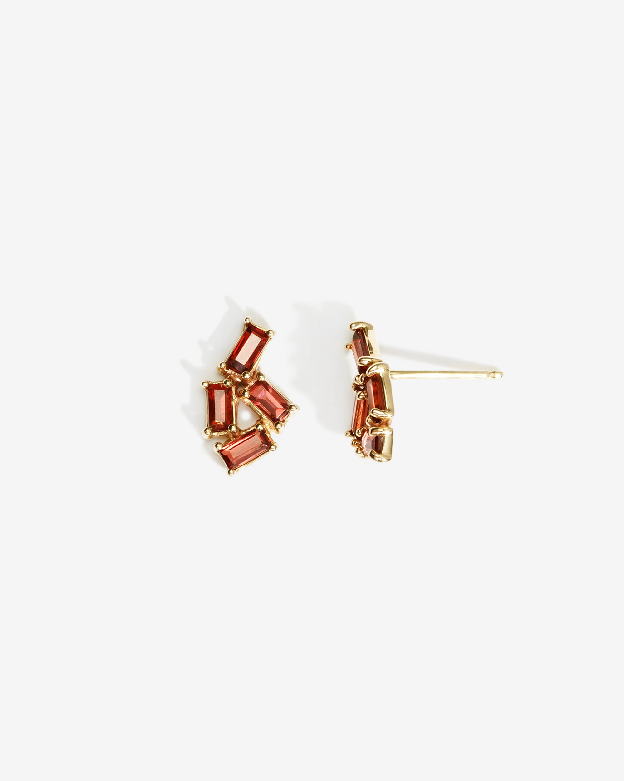 Monti Earrings Garnet Solid Gold