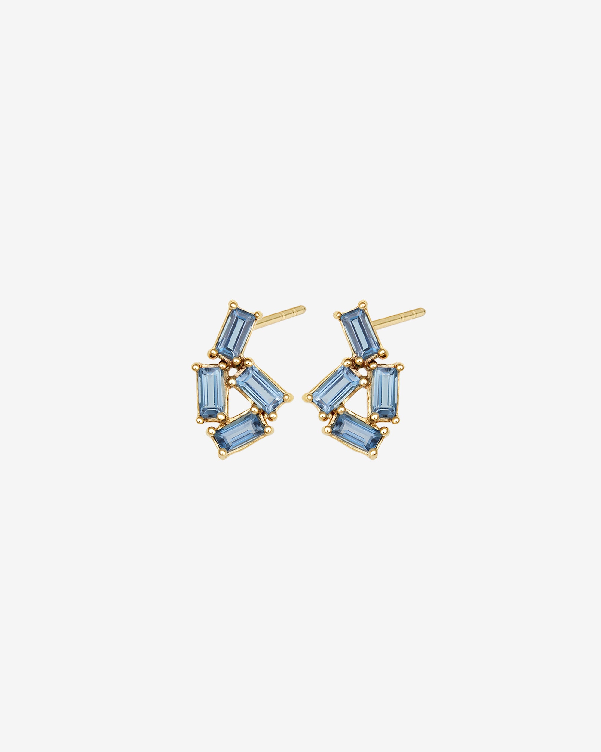 Monti Earrings Topaz Solid Gold