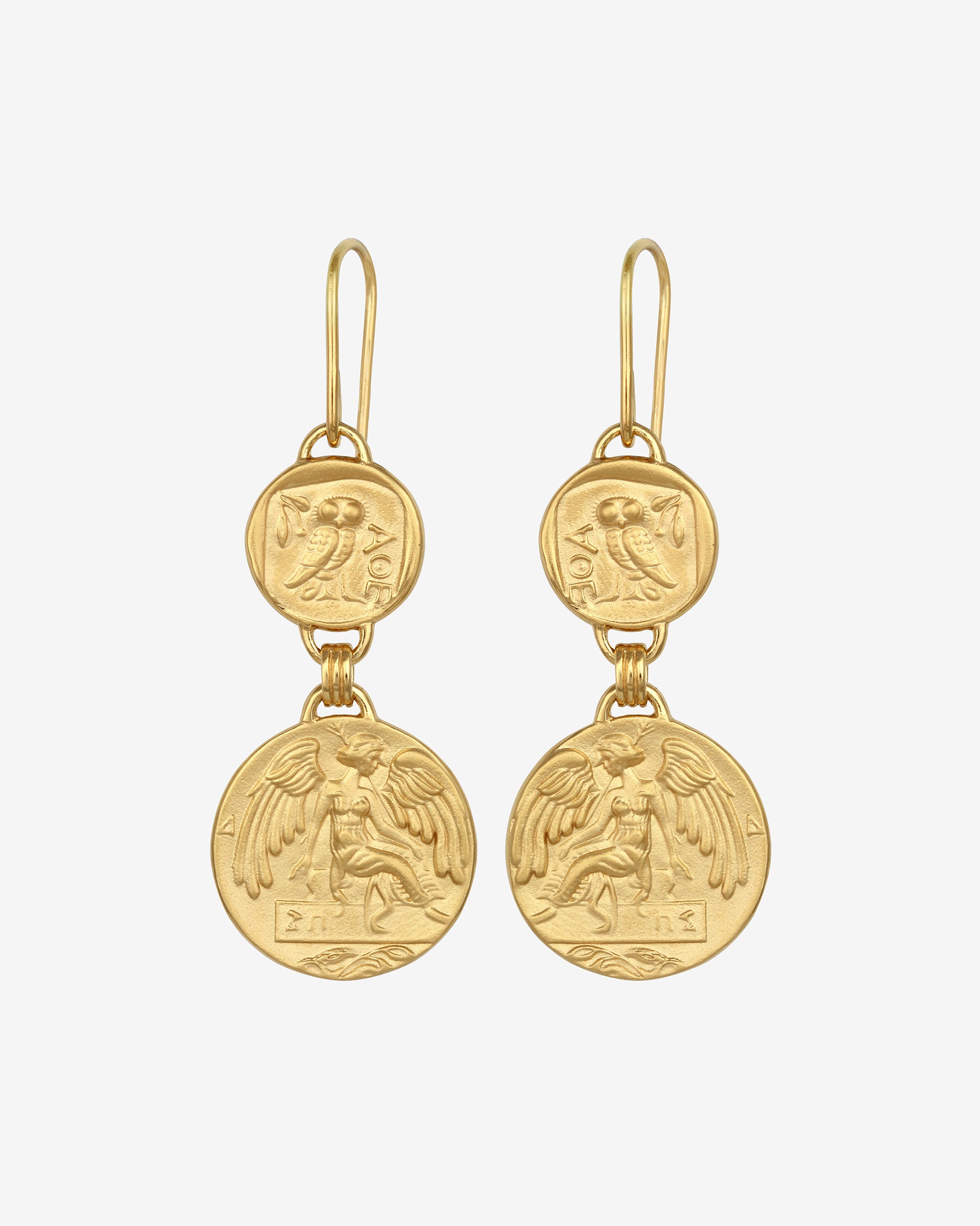 Mythos Earrings Gold Vermeil