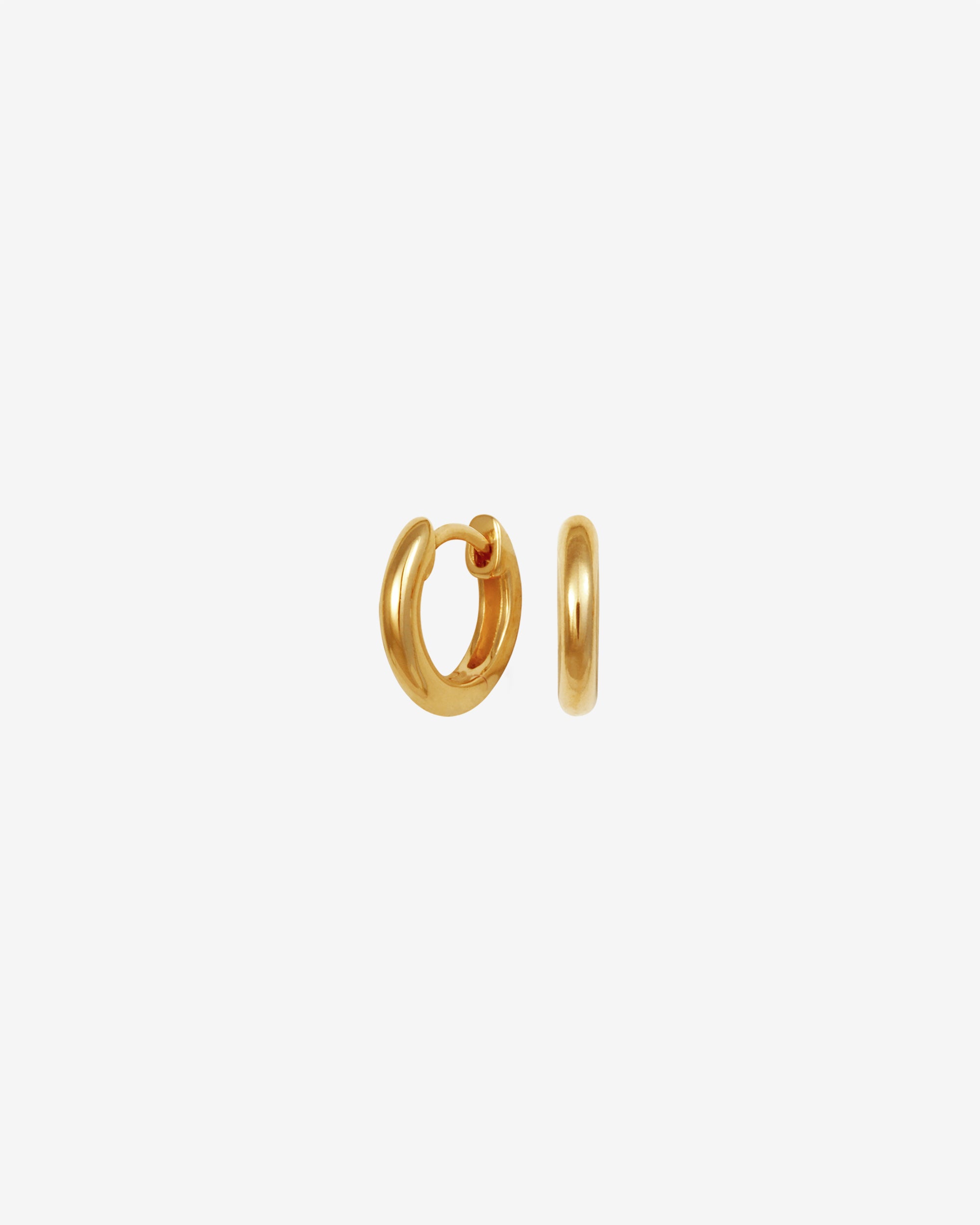 Omega Huggie Earrings Gold Vermeil