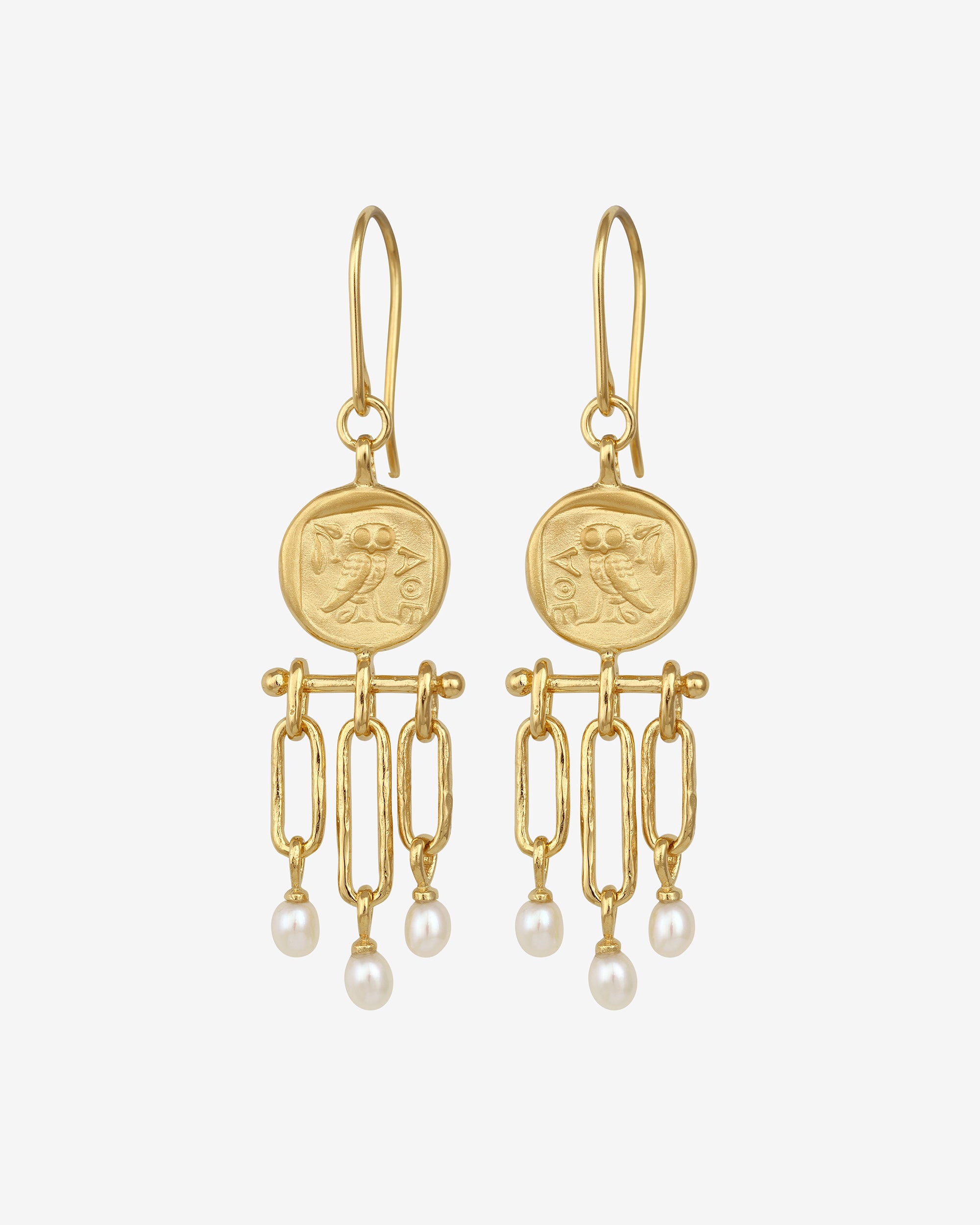 Palas Chandelier Earrings Gold Vermeil