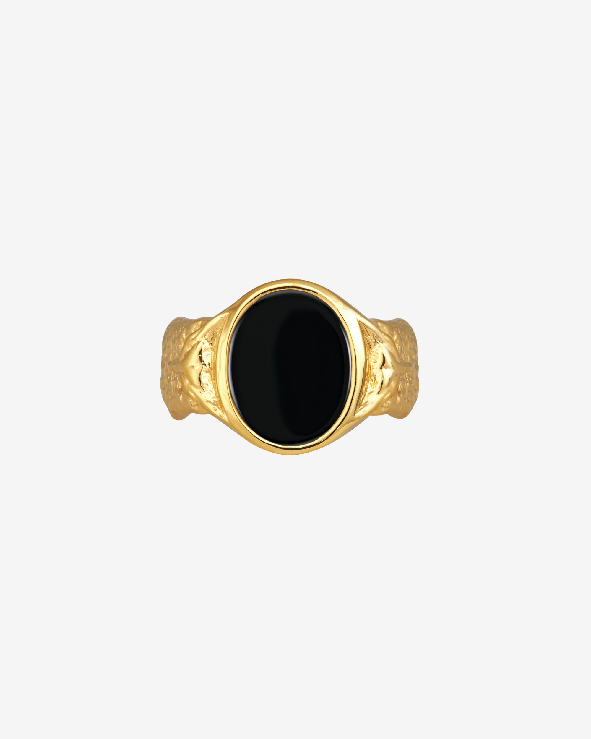 Palas Ring Onyx Gold Vermeil
