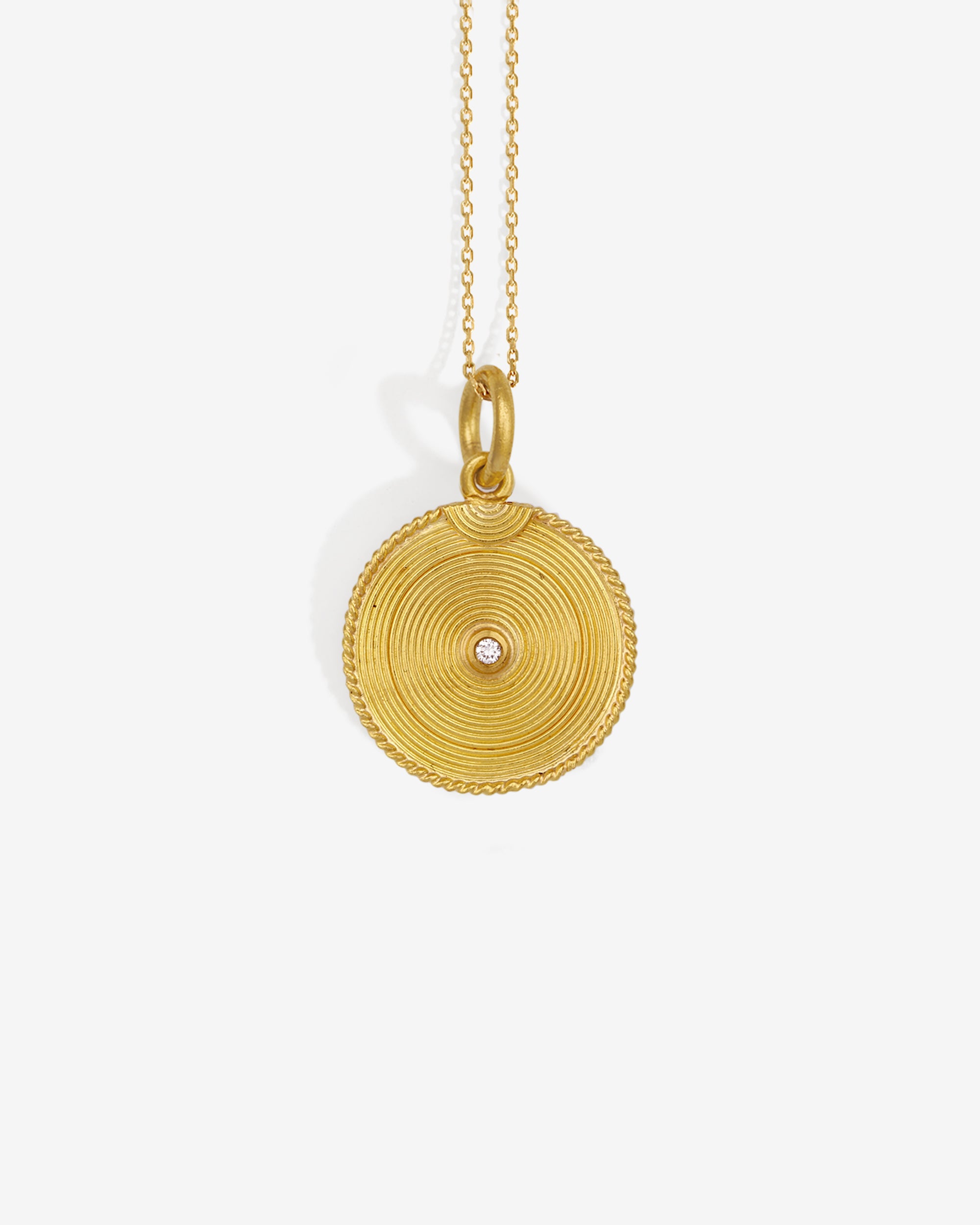 Patella Necklace Diamond Solid Gold