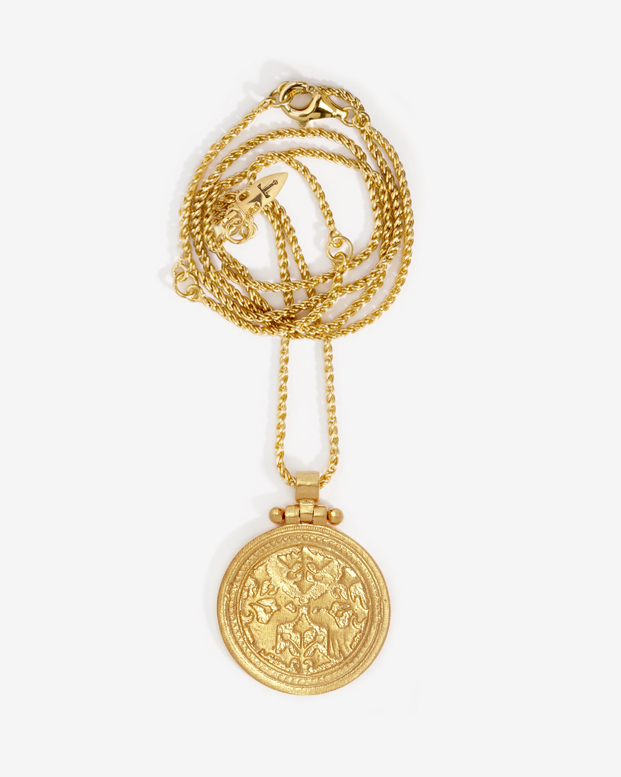 Peacock Necklace Gold Vermeil