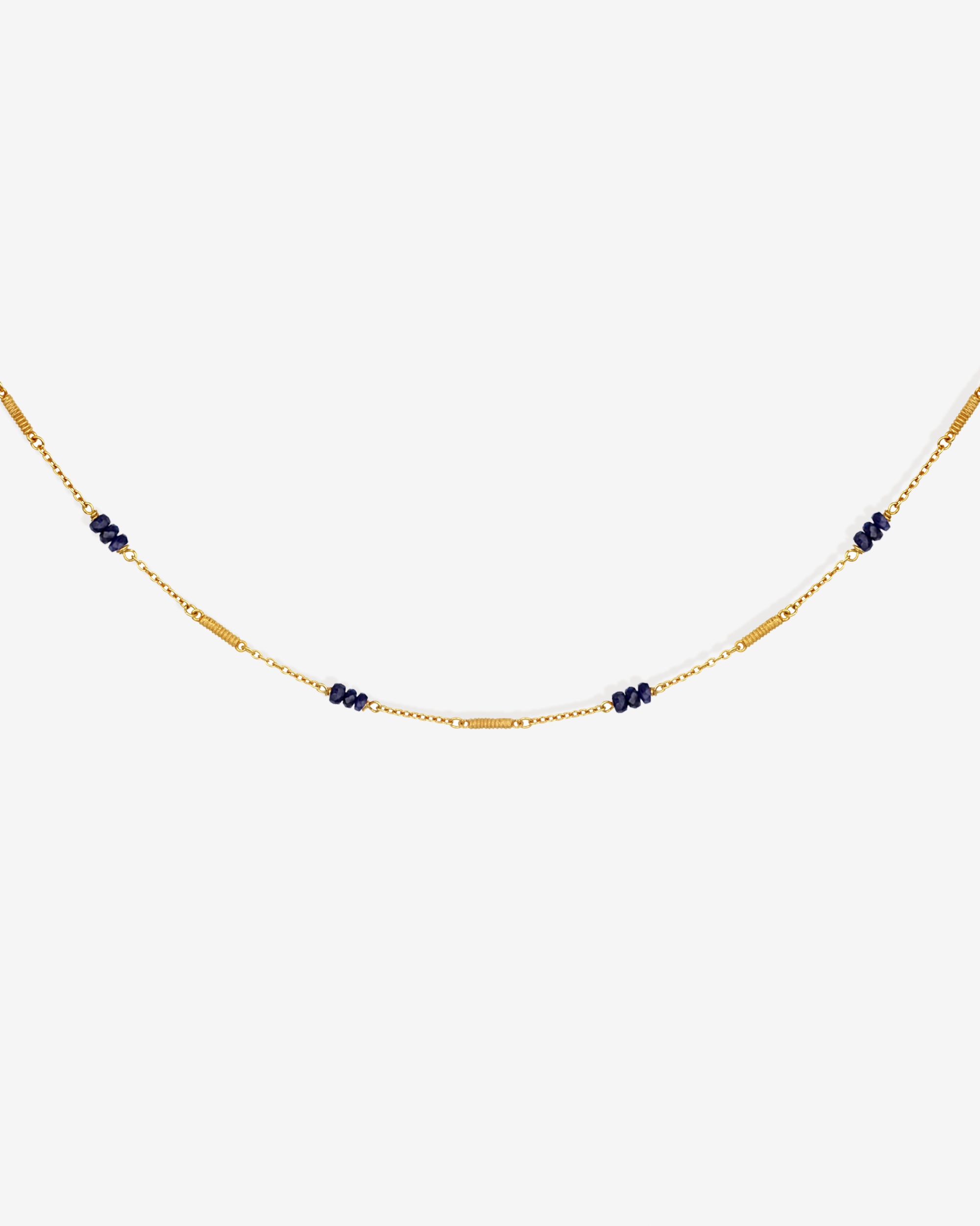 Quinn Necklace Sapphire Gold Vermeil