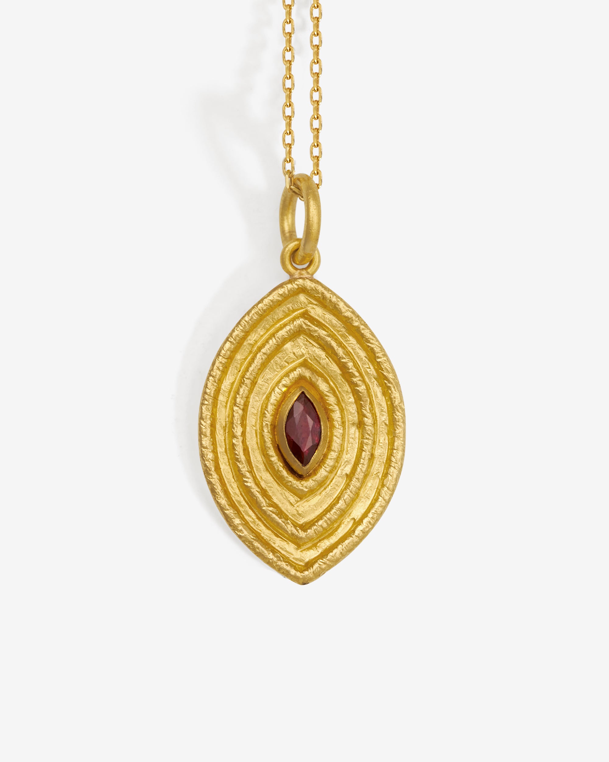 Reign Medium Necklace Ruby Solid Gold