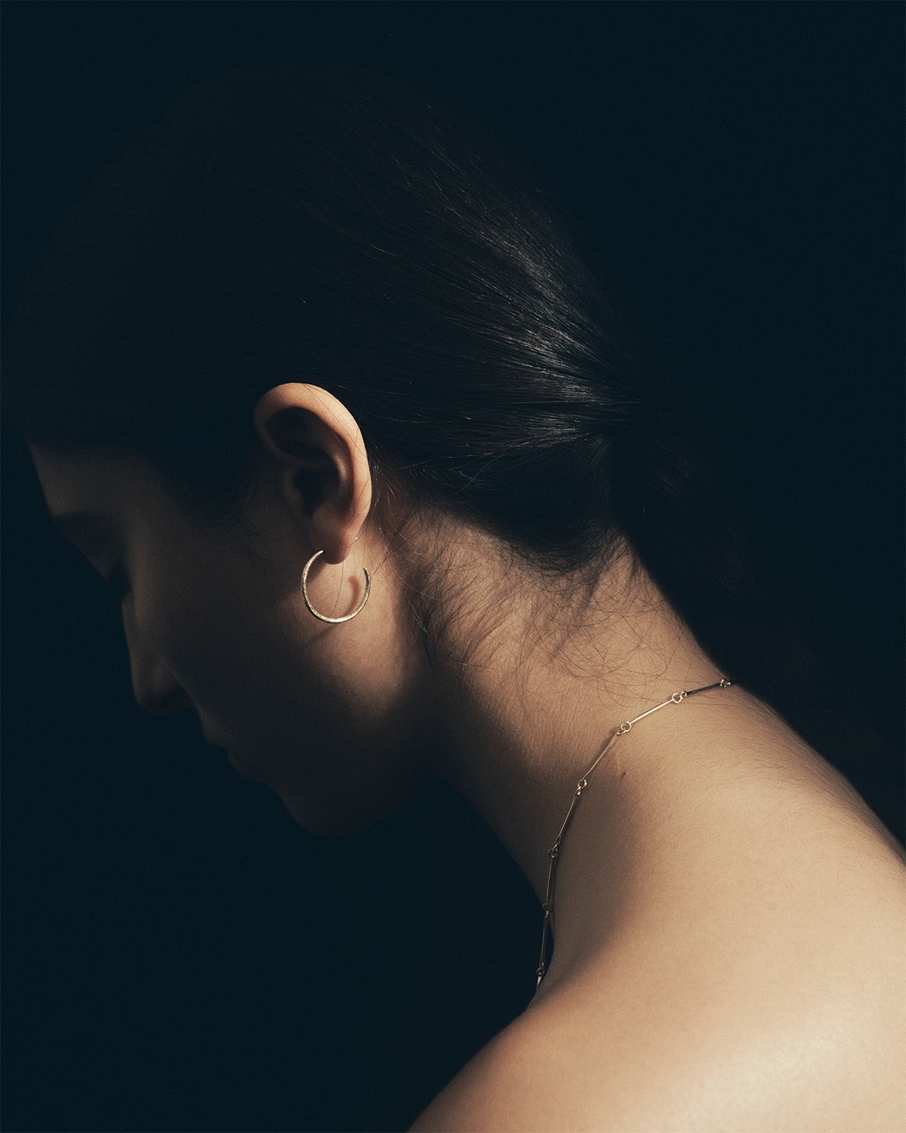 Relic Hoop Earrings Solid Gold