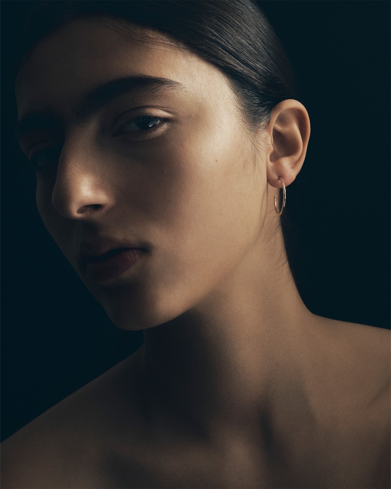 Relic Hoop Earrings Solid Gold