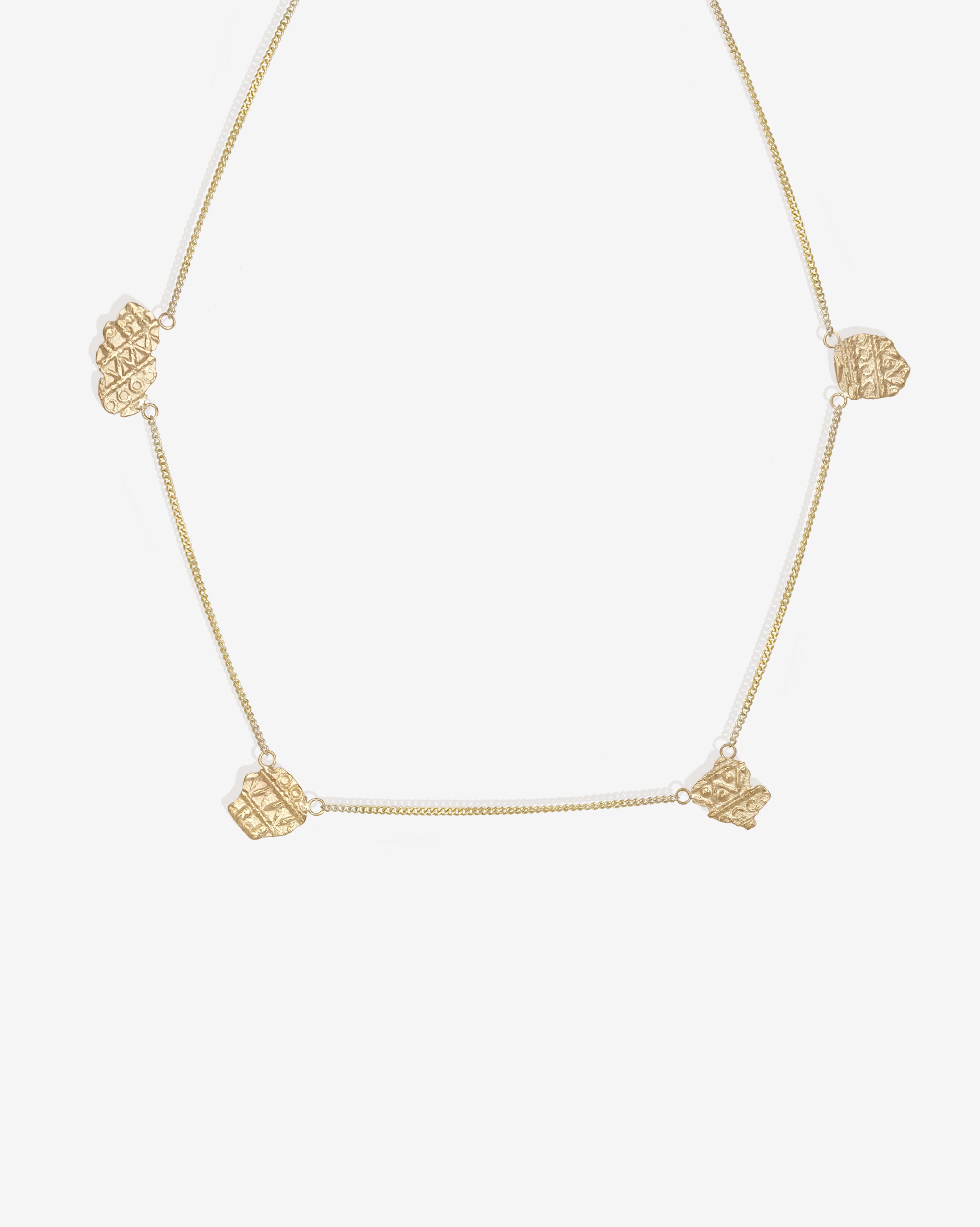 Relic IV Station Necklace Solid Gold