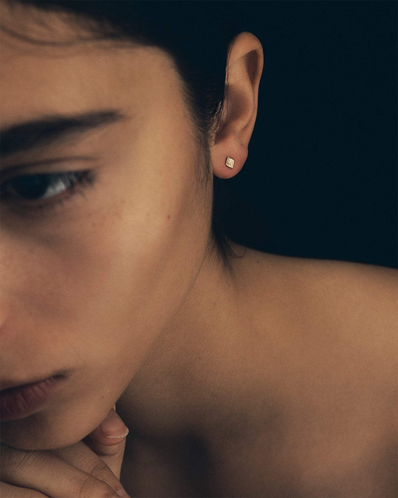 Relic IX Stud Earrings Solid Gold