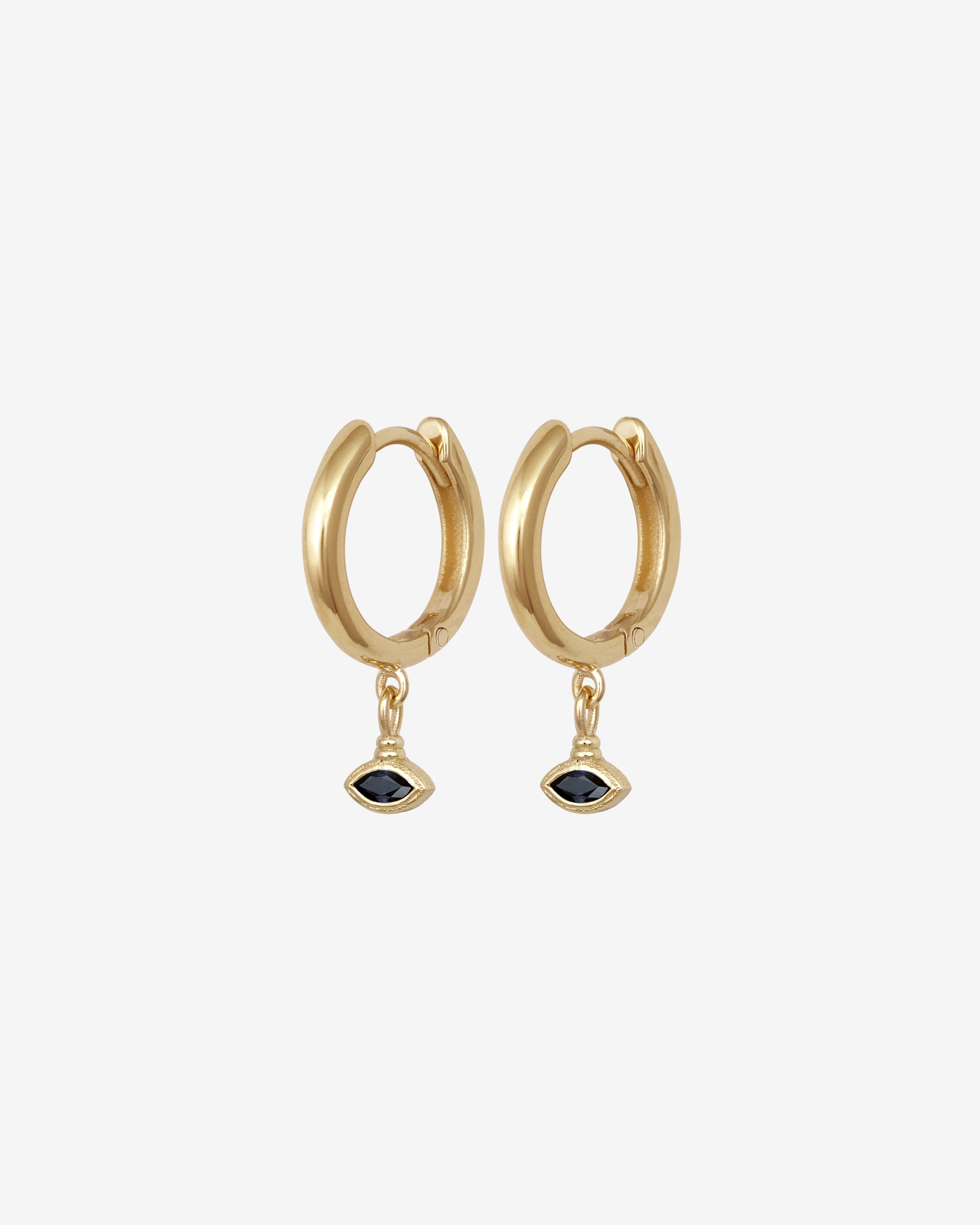 Relic Marquise Drop Earrings Sapphire Solid Gold