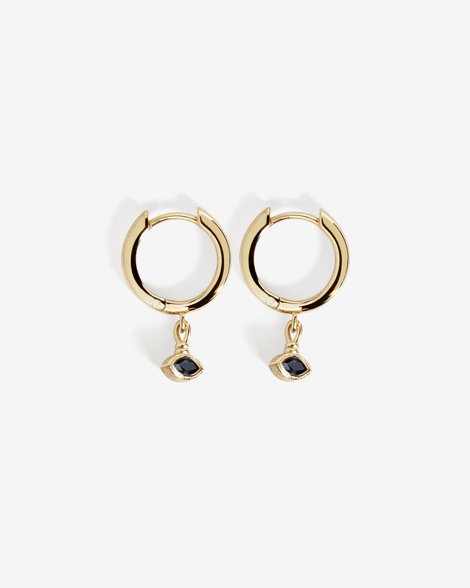 Relic Marquise Drop Earrings Sapphire Solid Gold