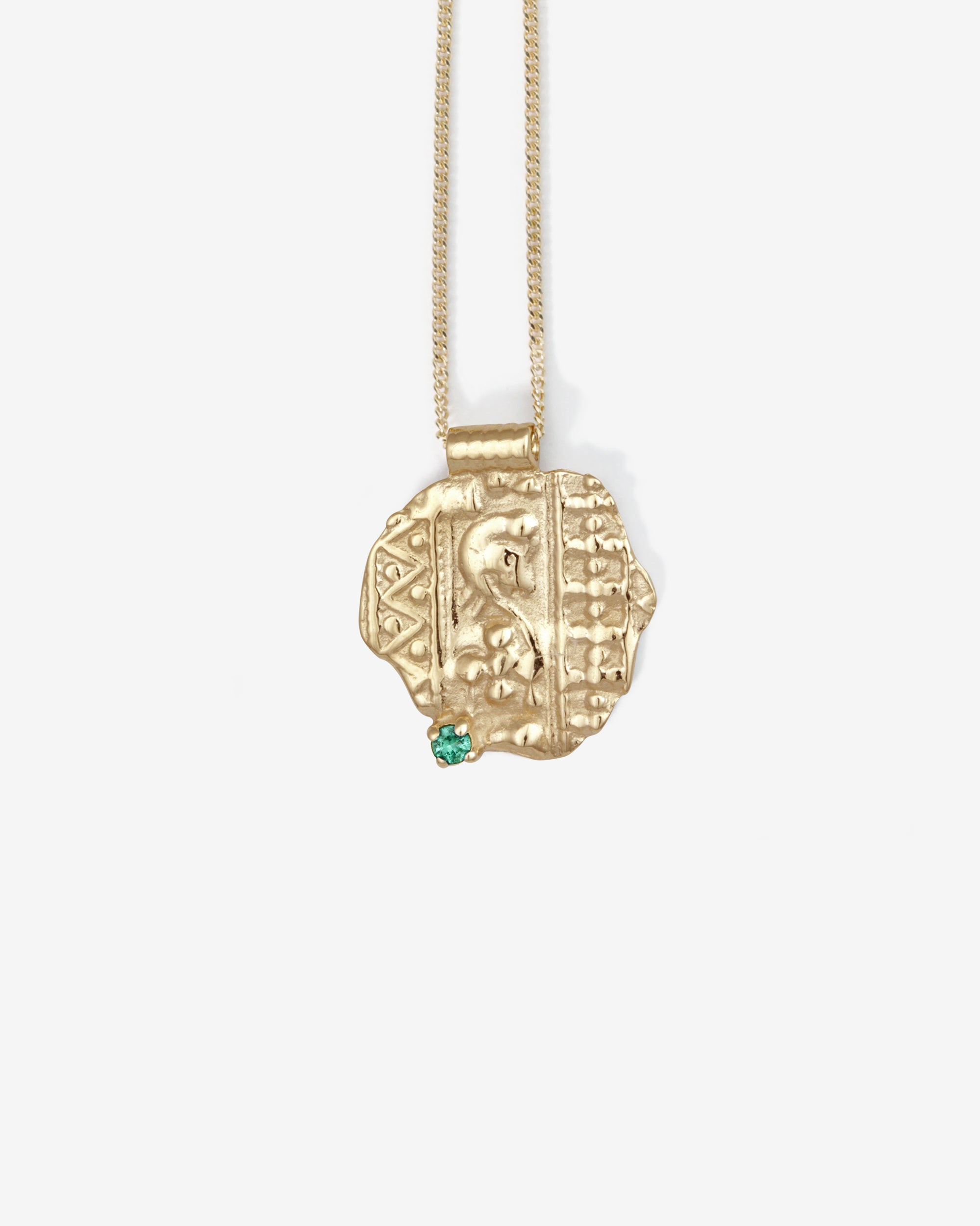 Relic VIII Necklace Emerald Solid Gold