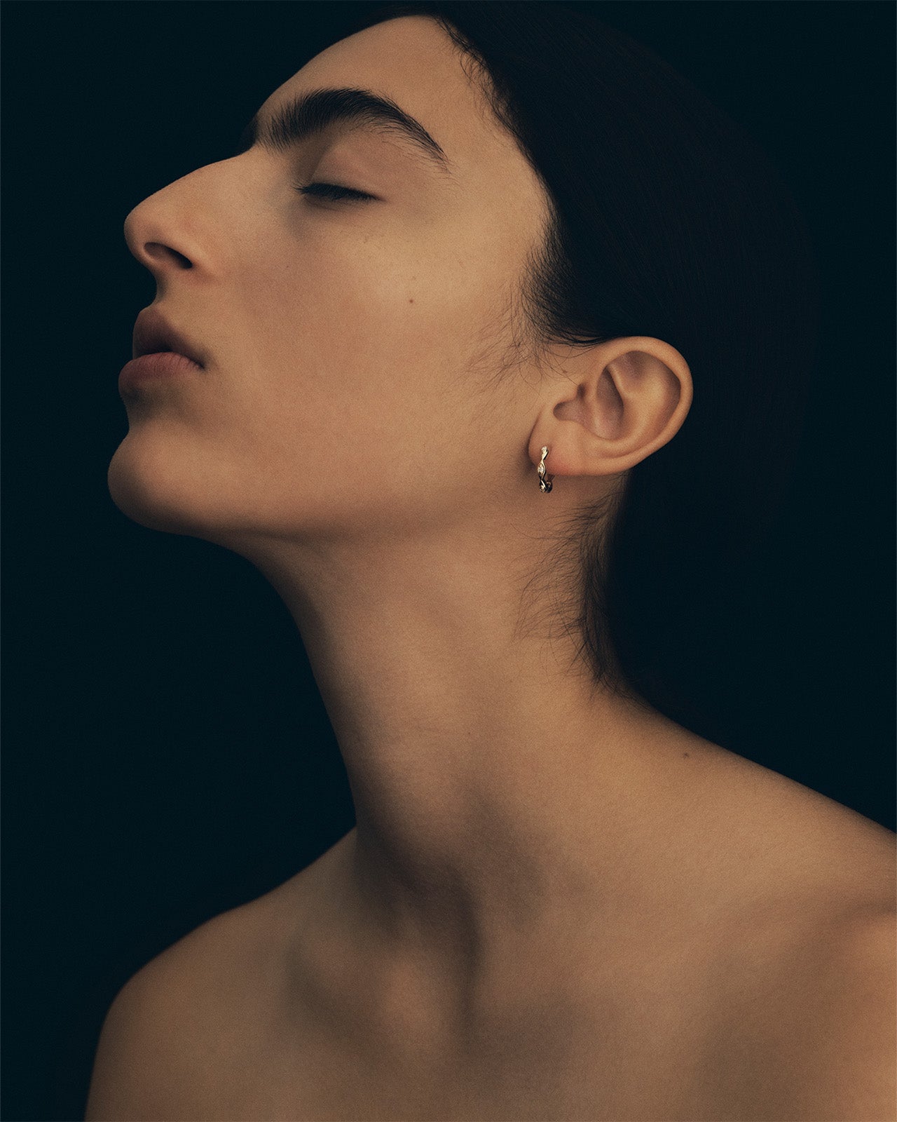 Kassandra Huggie Earrings Diamond Solid Gold