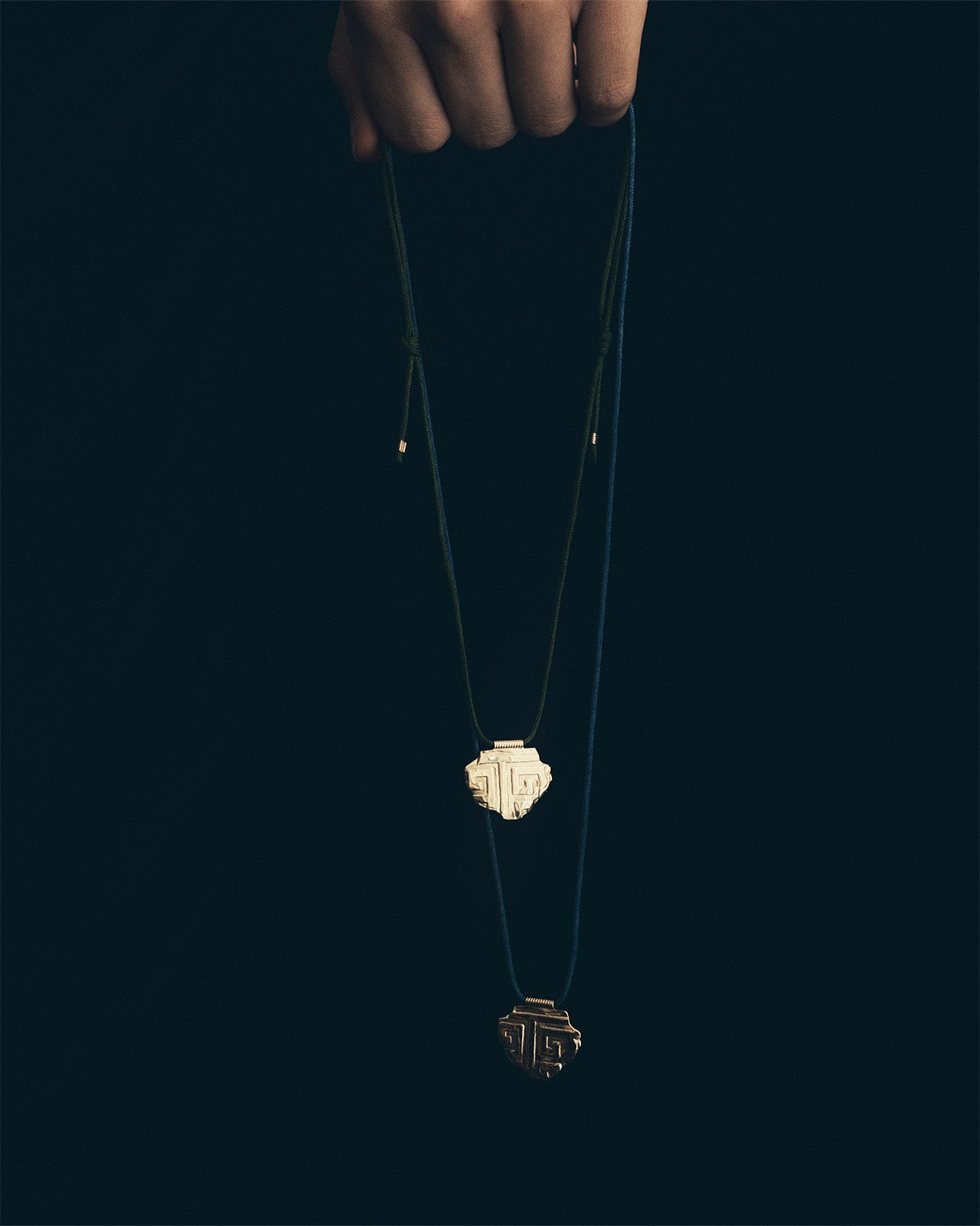 Relic XIII Necklace Green Solid Gold