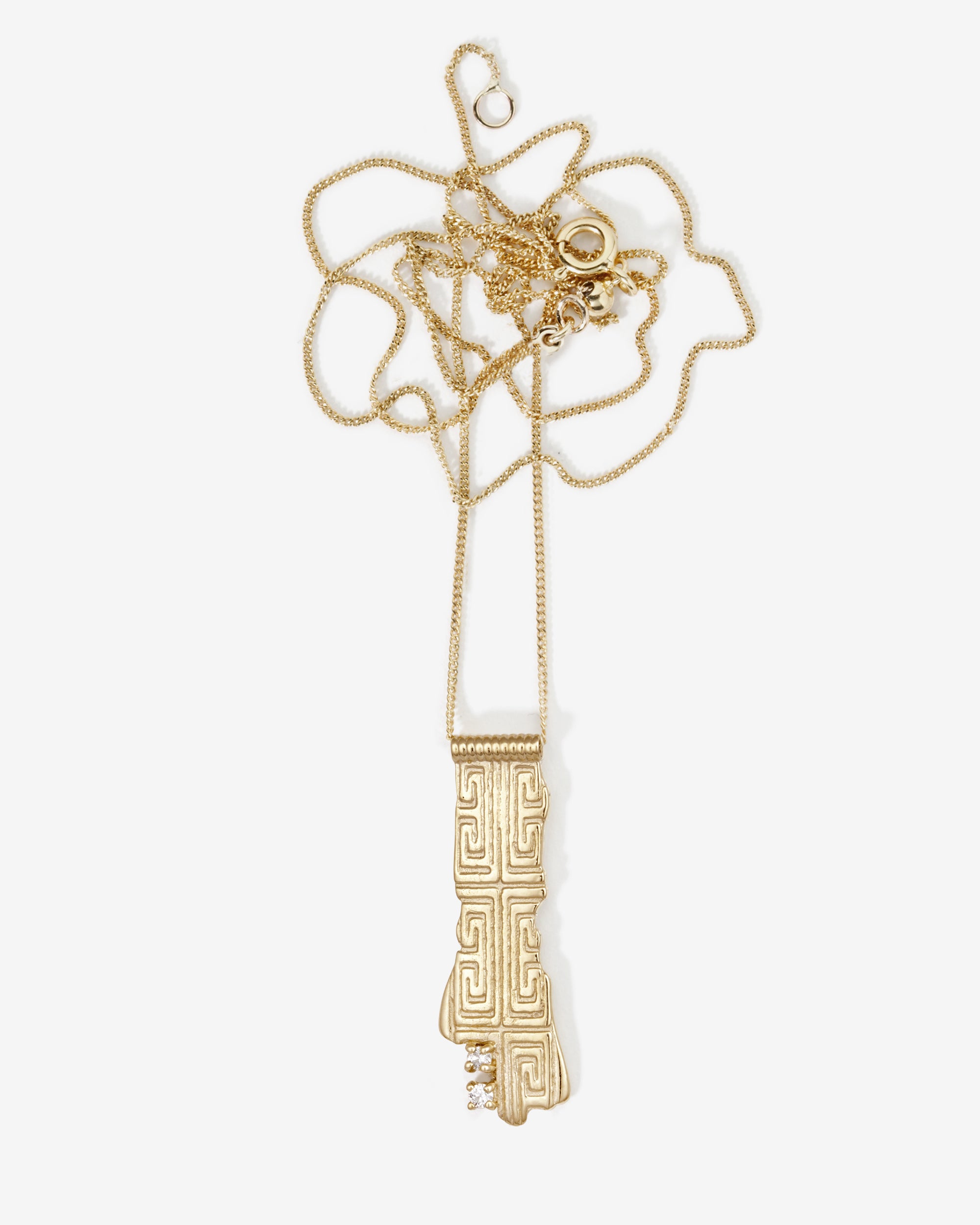 Relic X Necklace Diamond Solid Gold