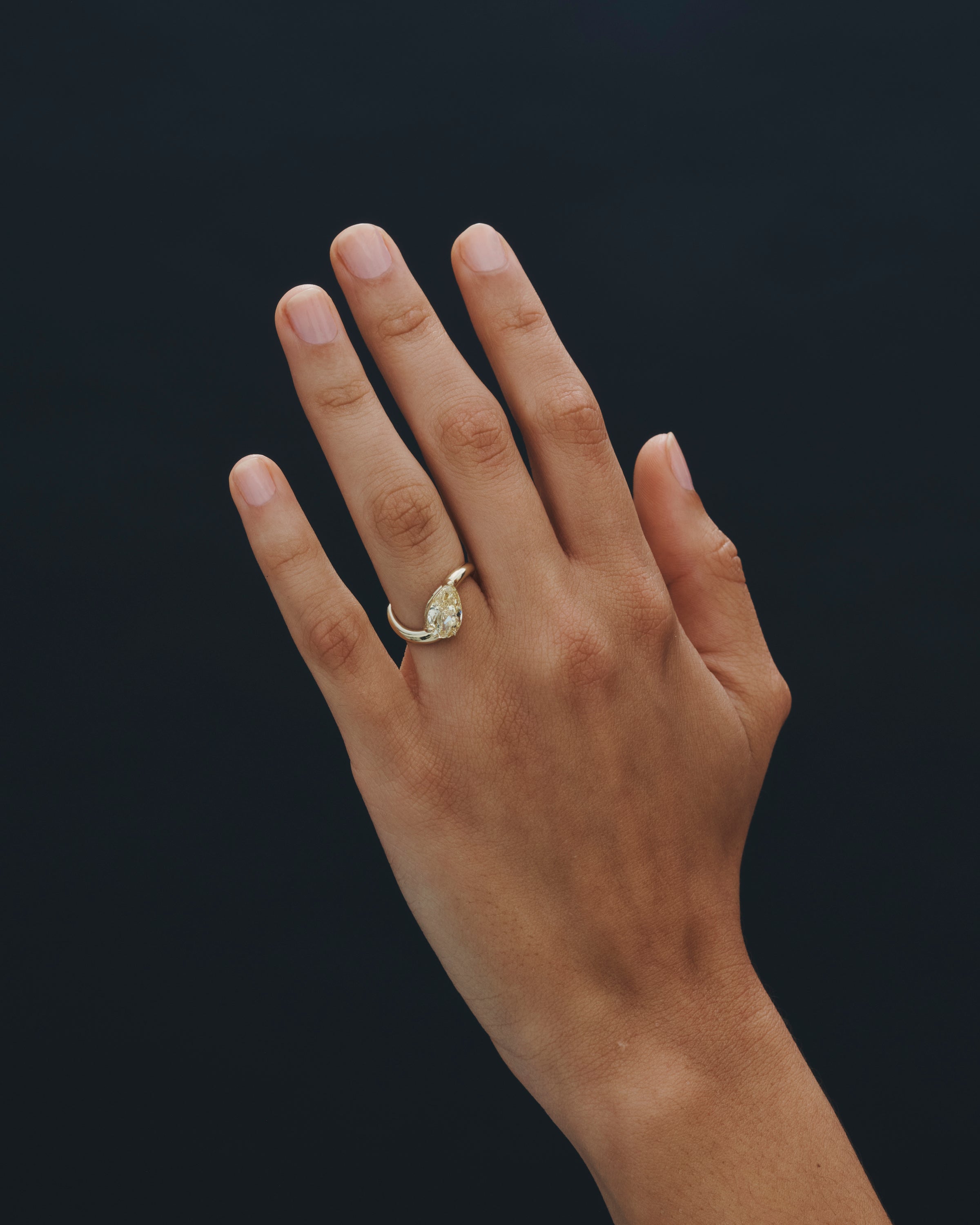 Ivy Ring Yellow Diamond Solid Gold