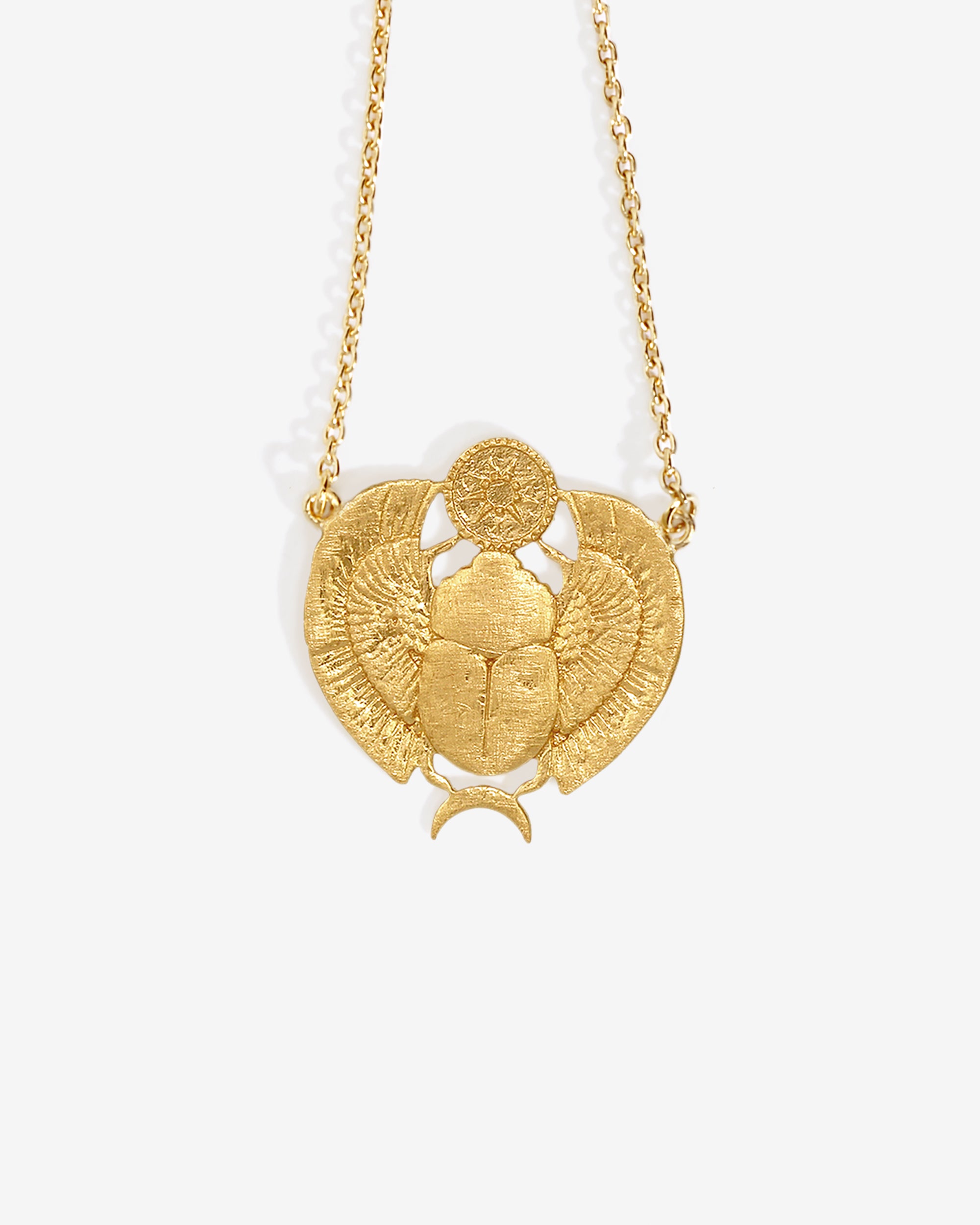 Scarab Necklace Gold Vermeil