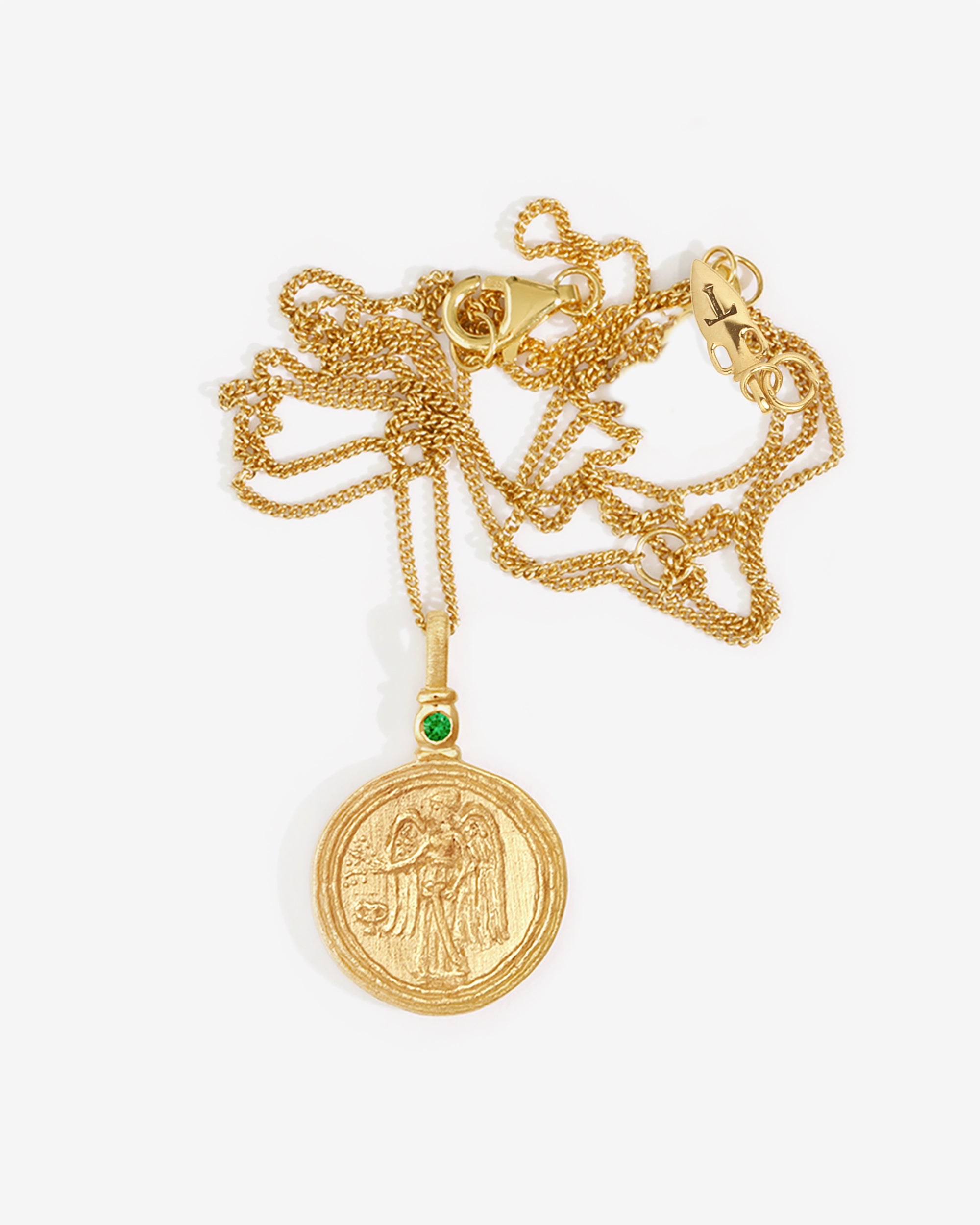 Serafina Coin Necklace Gold Vermeil