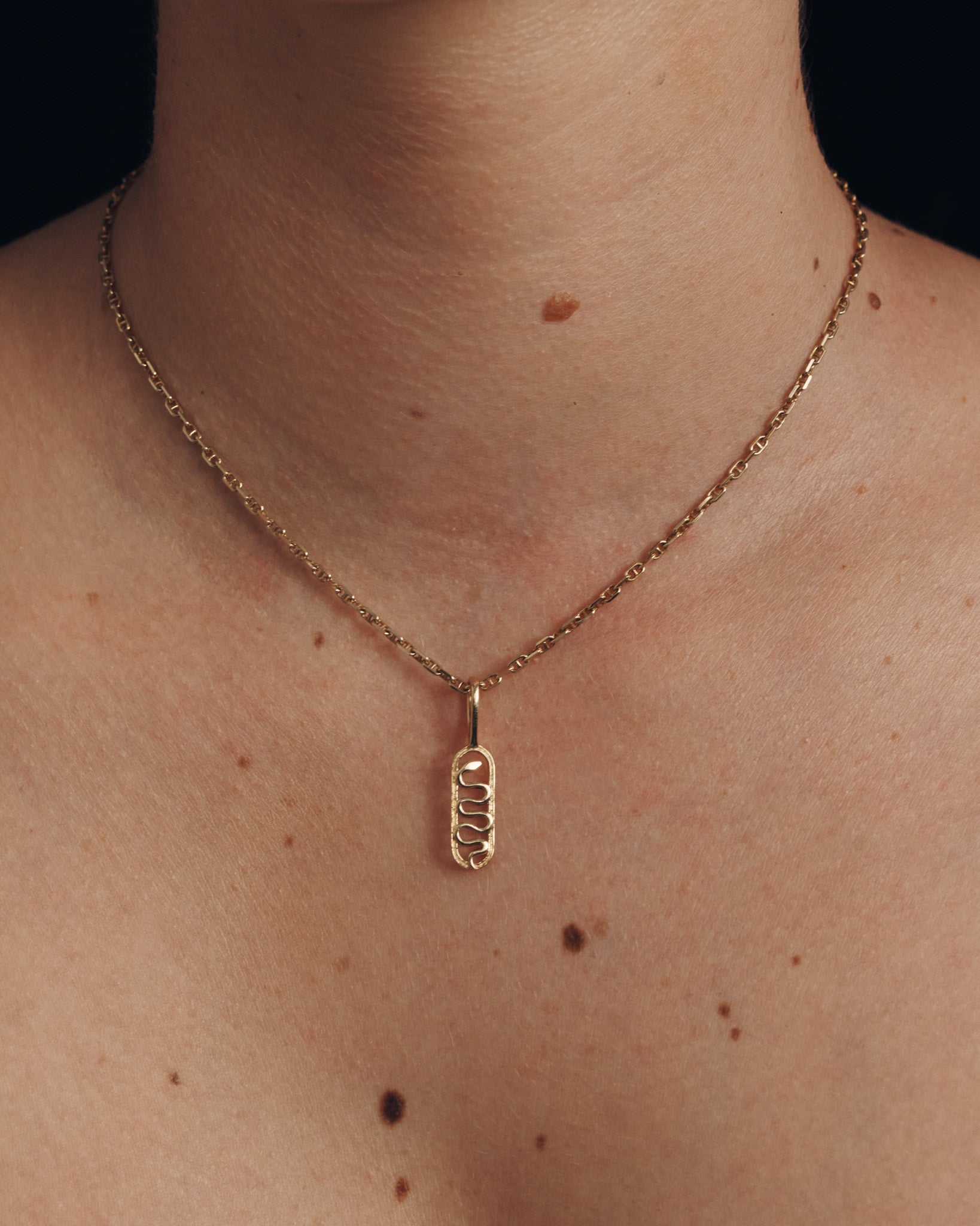 Serpent Pendant Solid Gold